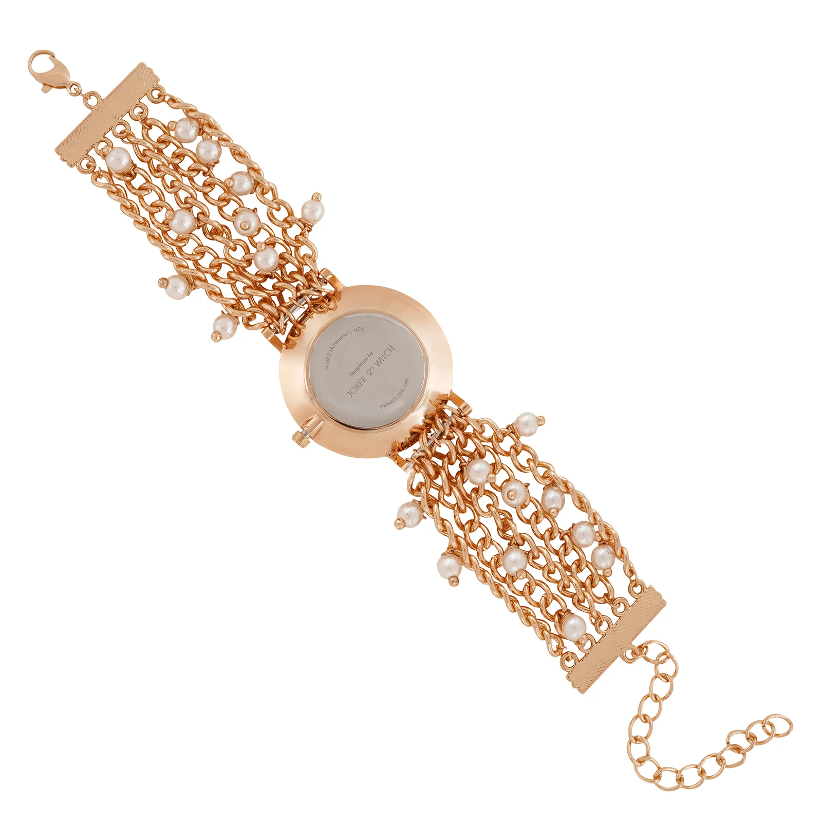 Isadora White Medium Dial Rose Gold Pearl Strap Women's Watch - Image 8