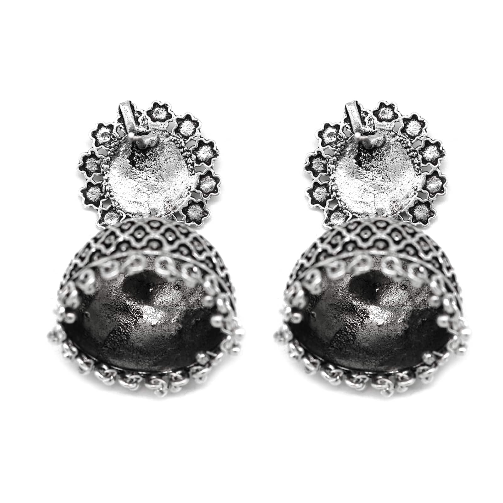 Ishani Silver Oxidized Jhumki - Image 6