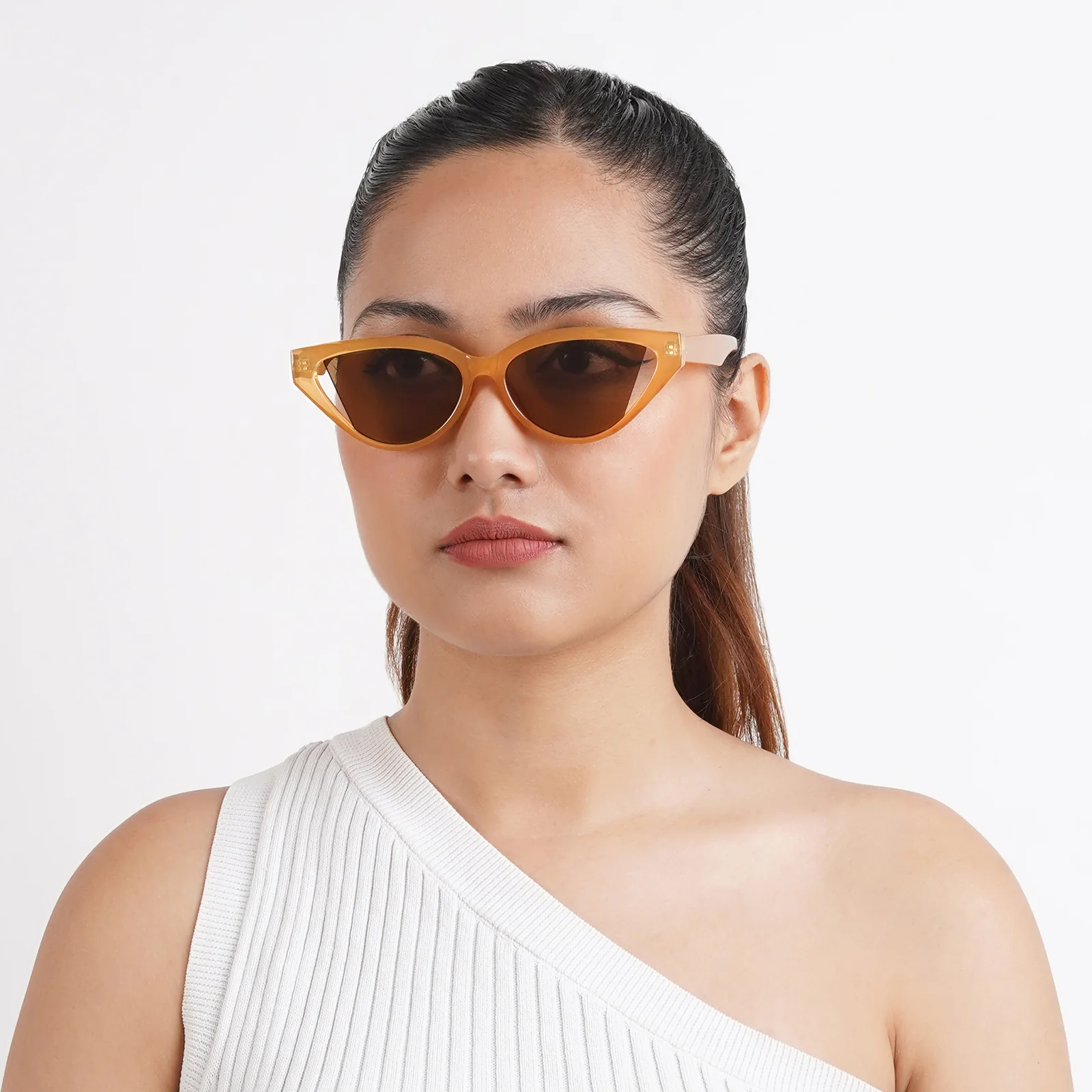 Italiaa Orange Cat Eye Sunglasses - Image 2