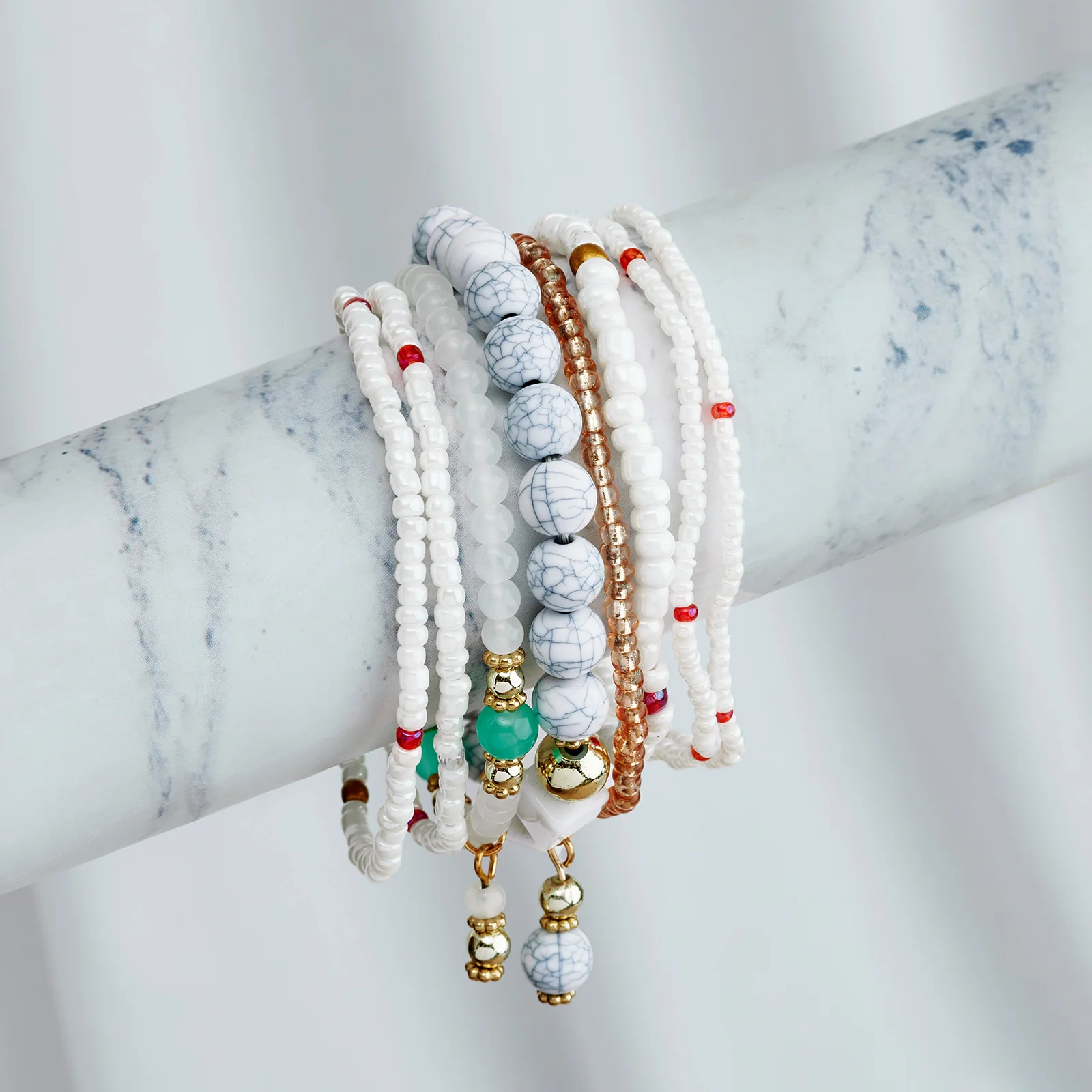 It's Nice To Have A Friend Cream Beaded Bracelet - Image 2