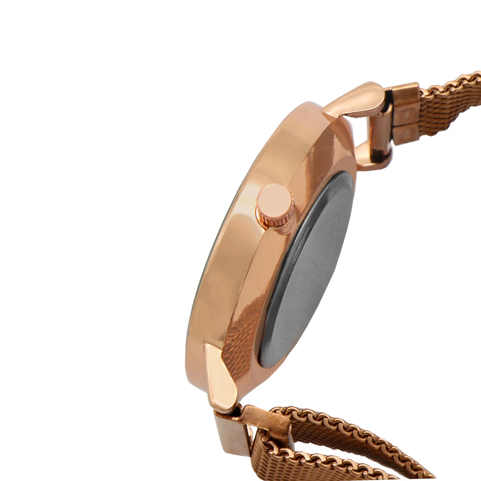 Ivy Black Medium Dial Rose Gold Magnetic Strap Women's Watch - Image 4