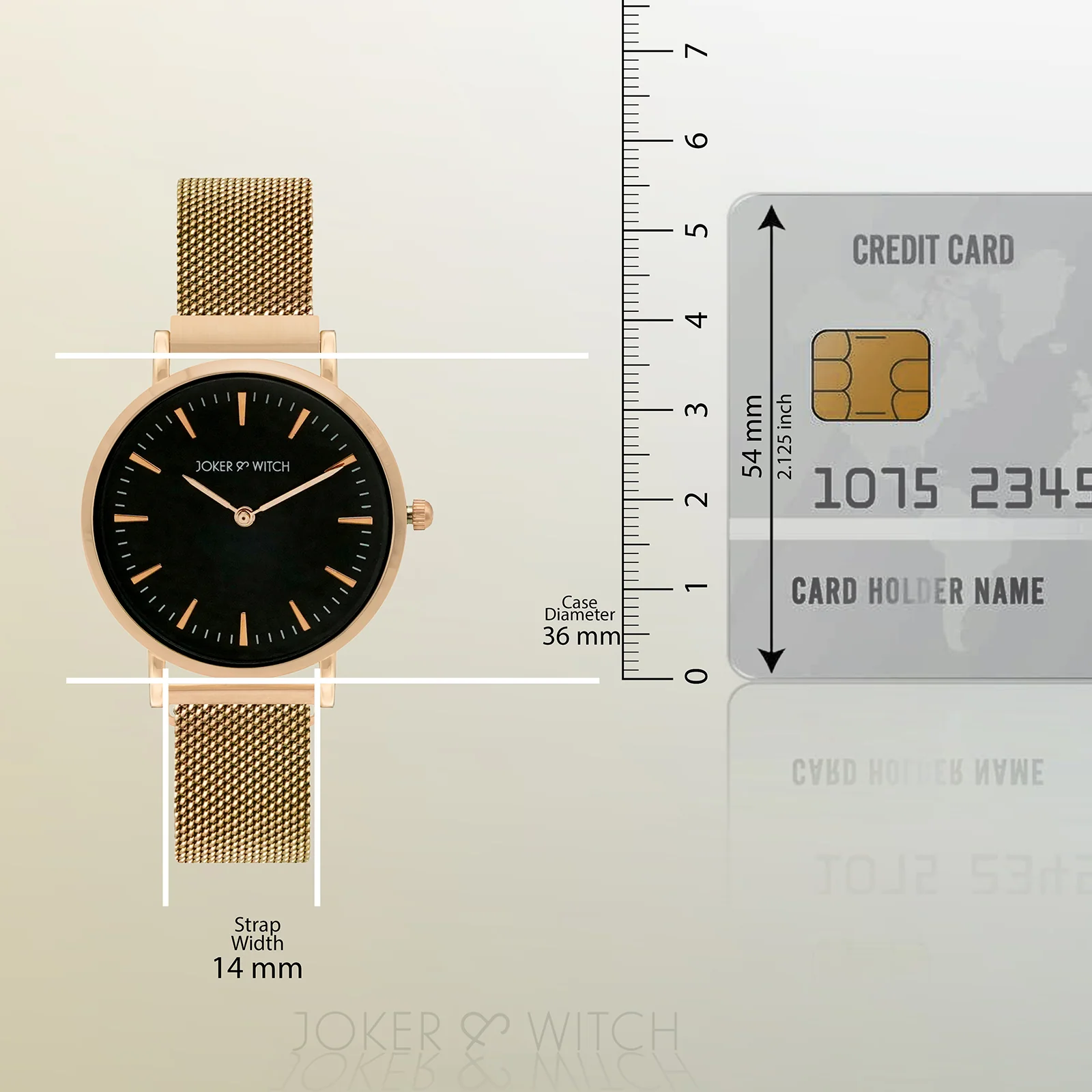 Ivy Black Medium Dial Rose Gold Magnetic Strap Women's Watch - Image 7