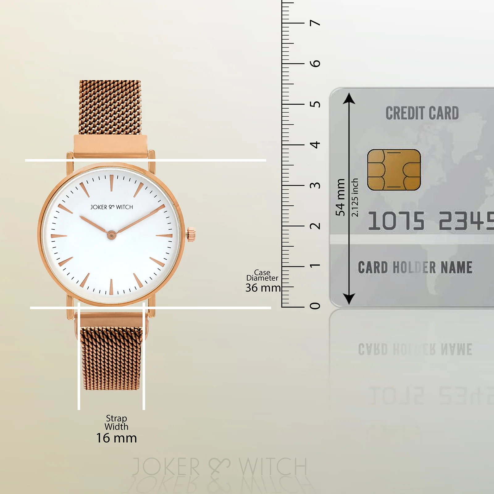 Ivy White Medium Dial Rose Gold Magnetic Strap Women's Watch - Image 7
