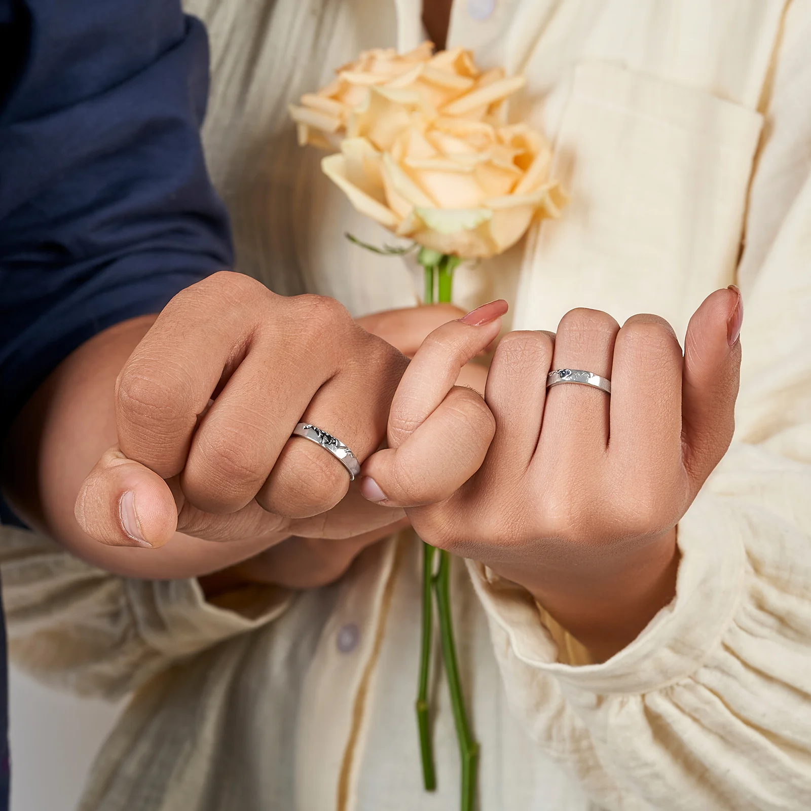 Jake & Melanie Diamond Couple Rings - Image 2