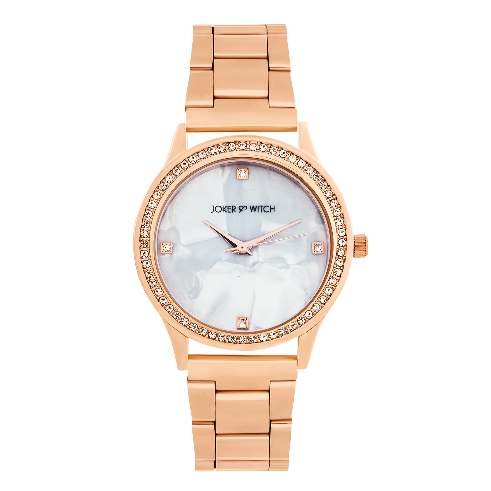 Jia Grey Large Dial Rose Gold Linked Chain Strap Women's Watch - Image 3