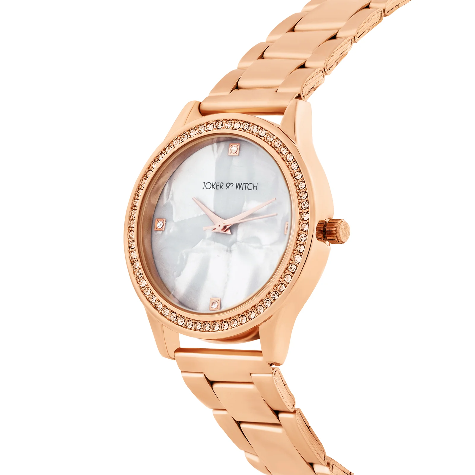 Jia Grey Large Dial Rose Gold Linked Chain Strap Women's Watch - Image 4