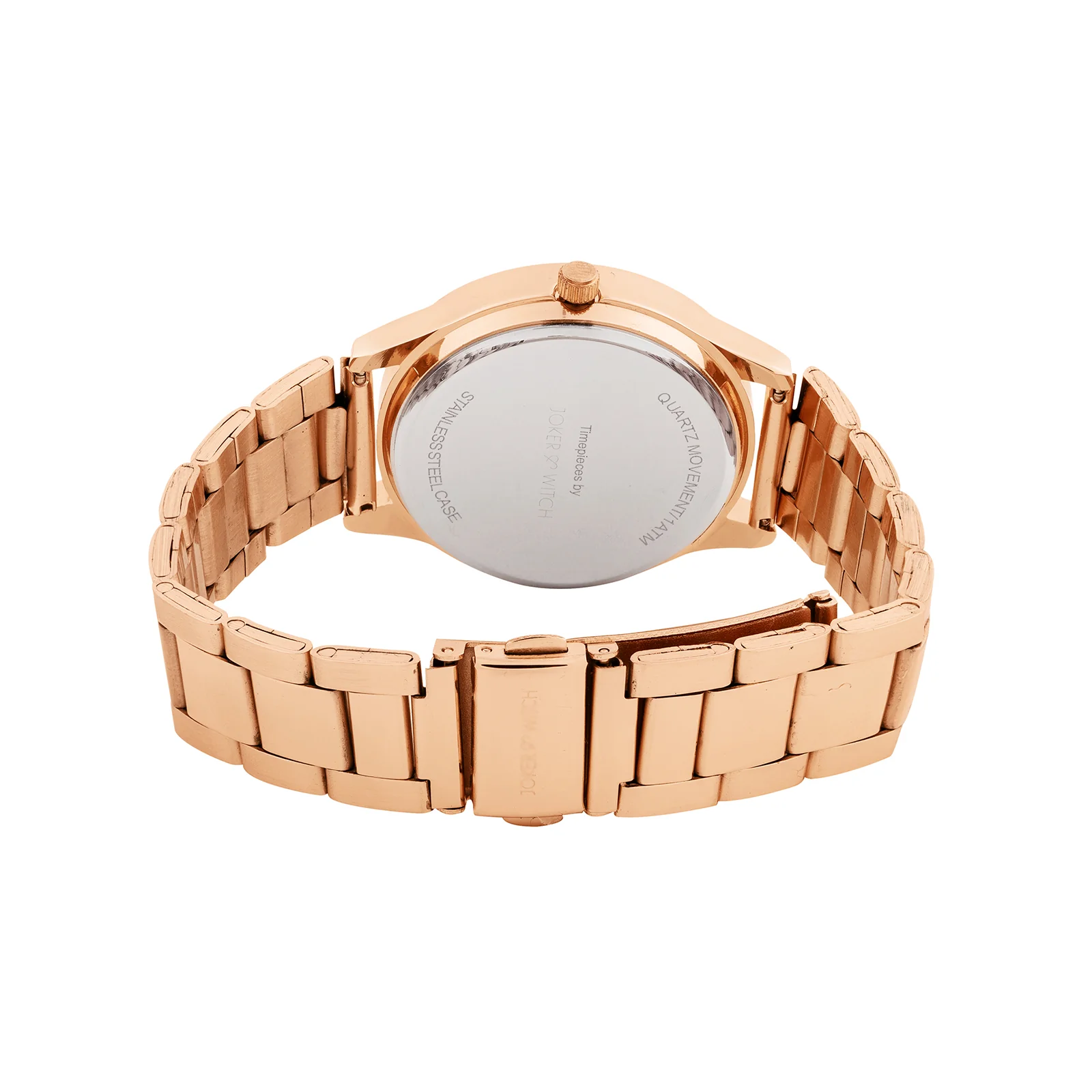 Jia Grey Large Dial Rose Gold Linked Chain Strap Women's Watch - Image 6