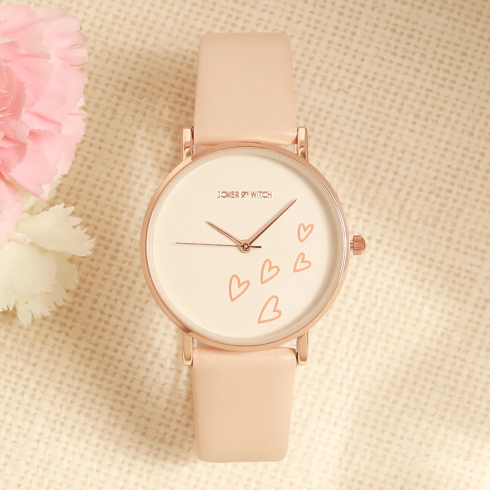 Printed Jubilant Beige Medium Dial PU Strap Women's Watch - Image 3