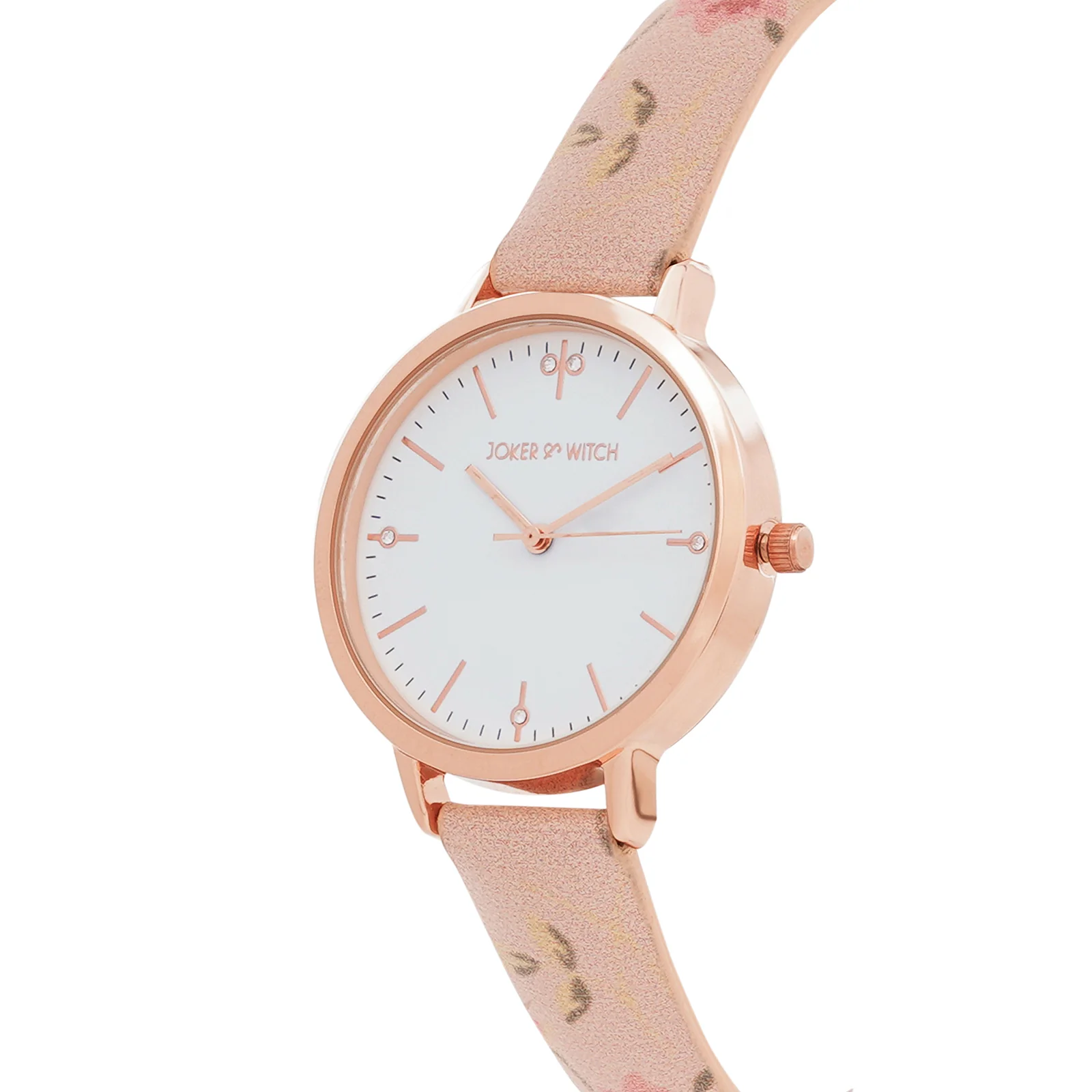 Julina White Medium Dial Pink PU Printed Strap Women's Watch - Image 4