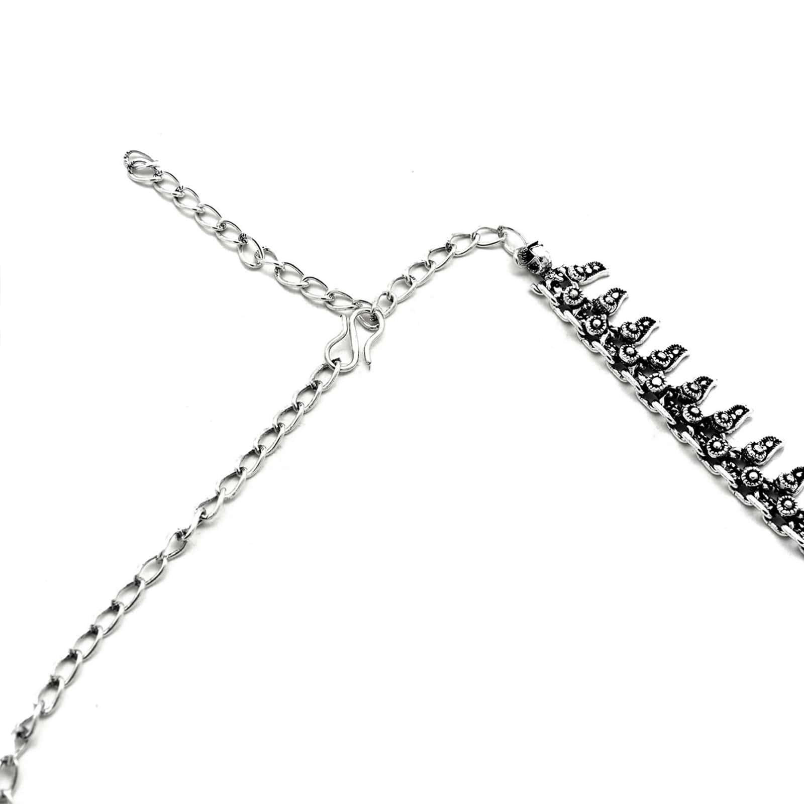 Kalpi Silver Oxidized Necklace - Image 6