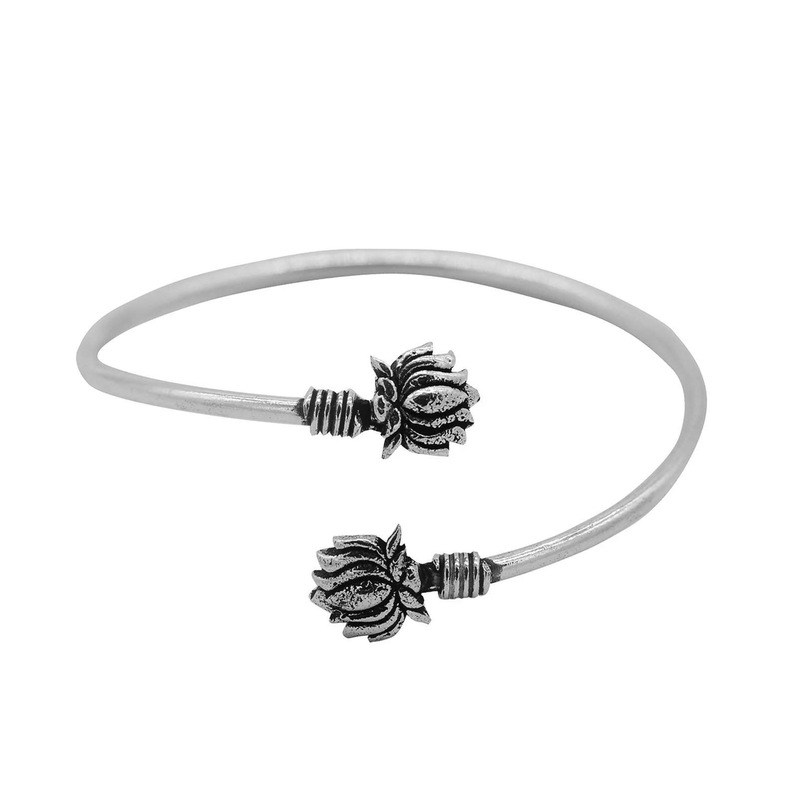 Kamal Silver Oxidized Bracelet Cuff - Image 3