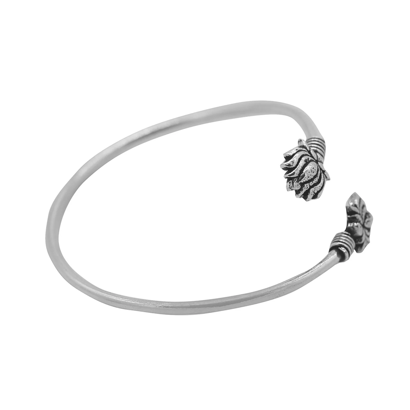 Kamal Silver Oxidized Bracelet Cuff - Image 5
