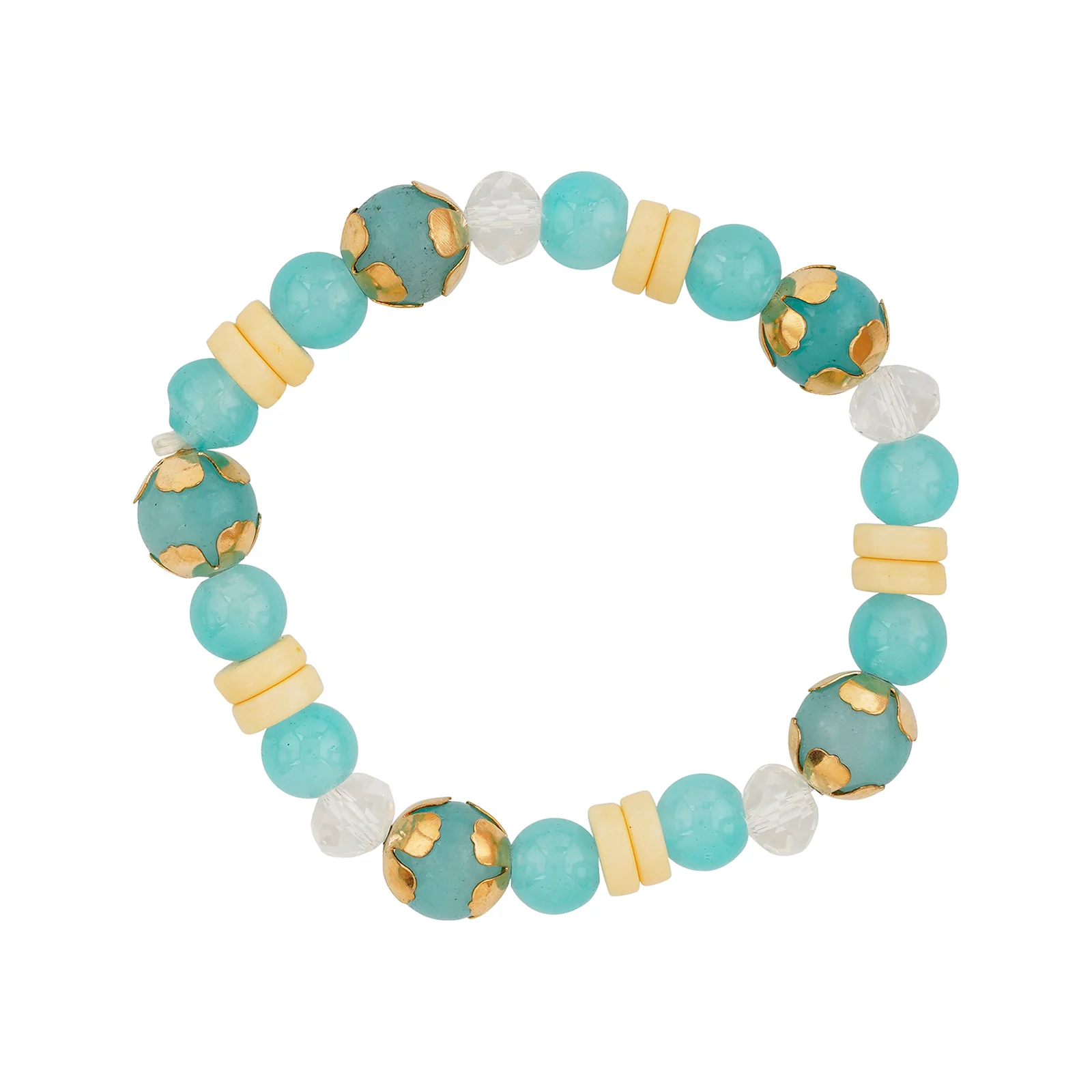 Karma Aqua Blue Beaded Bracelet - Image 5
