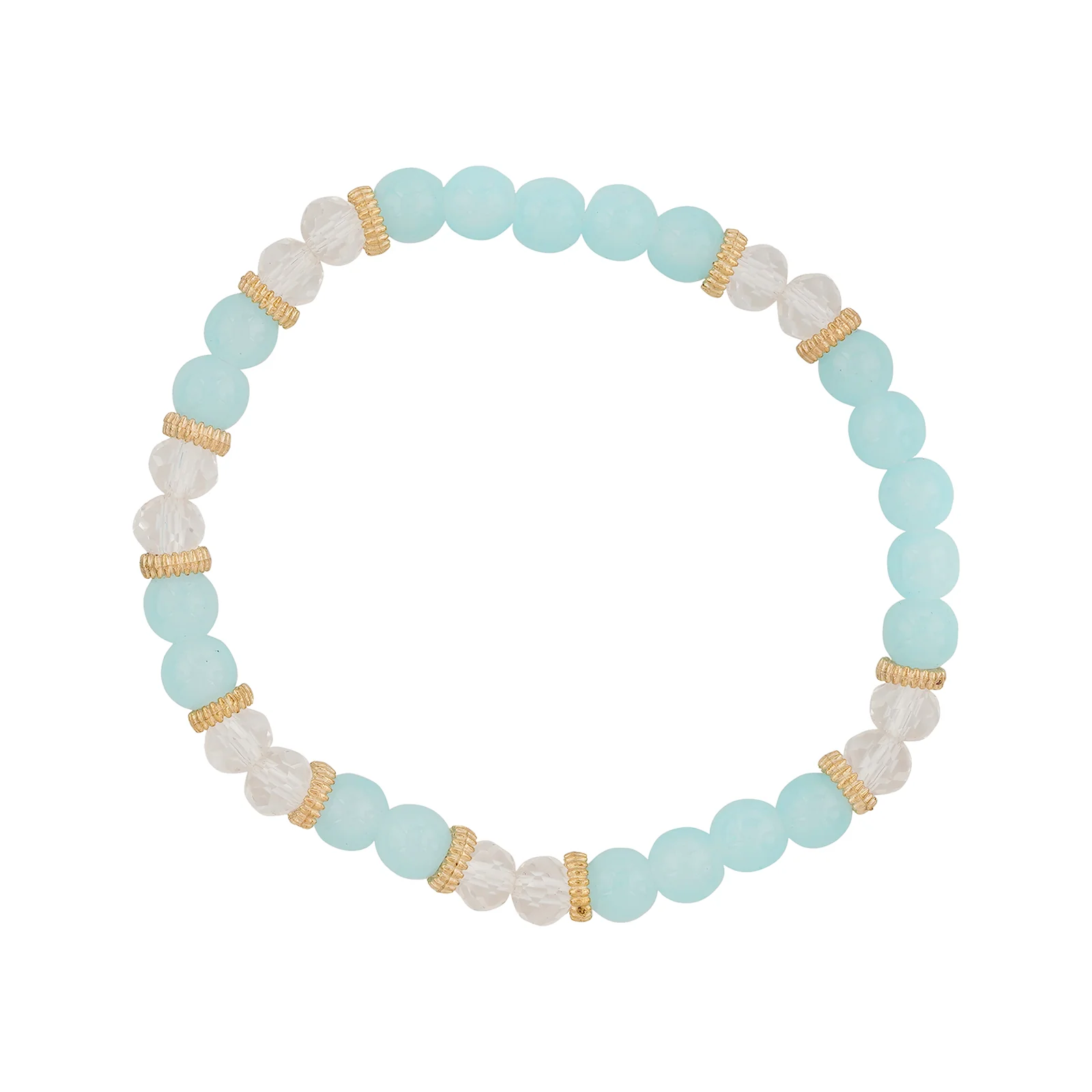 Karma Aqua Blue Beaded Bracelet - Image 6