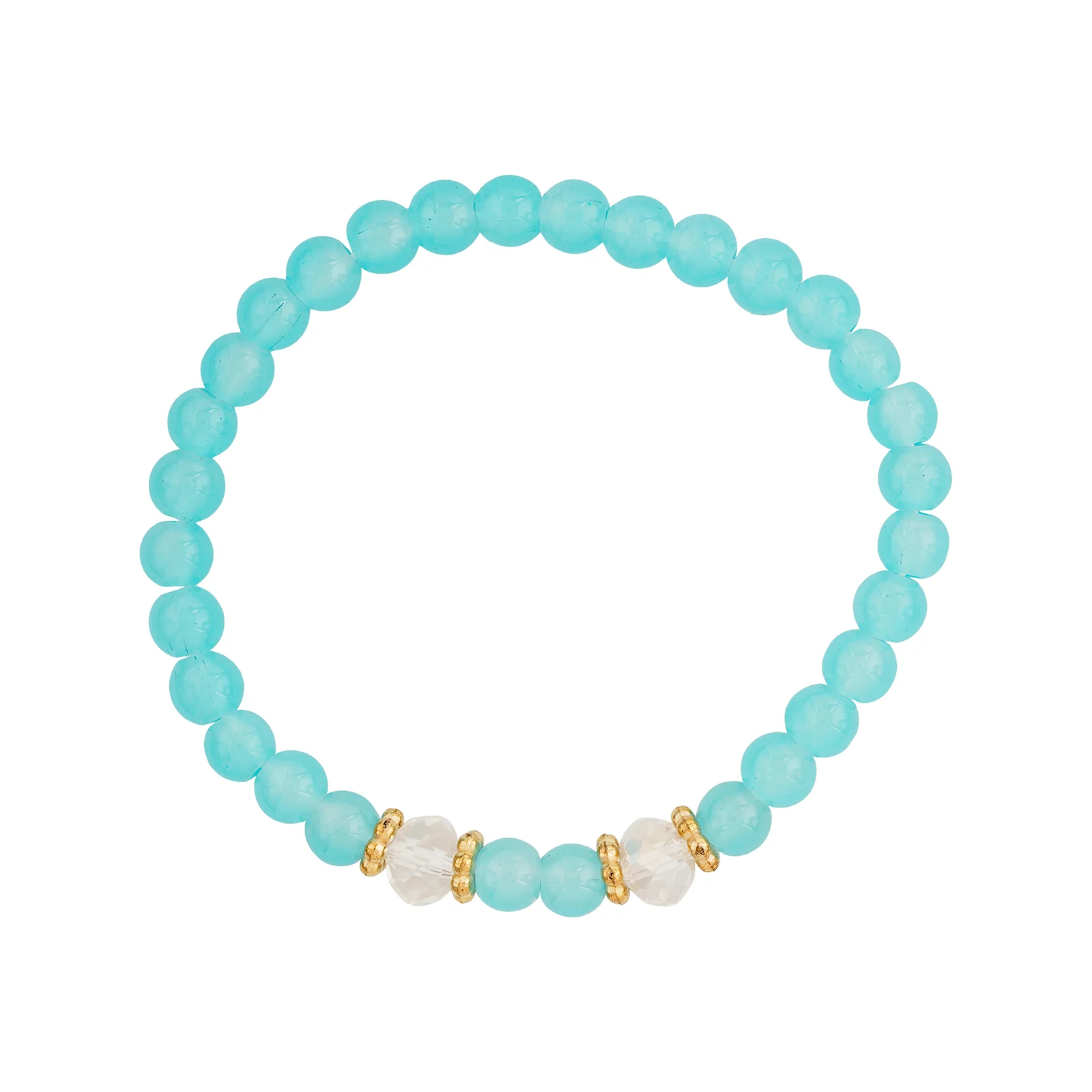 Karma Aqua Blue Beaded Bracelet - Image 7