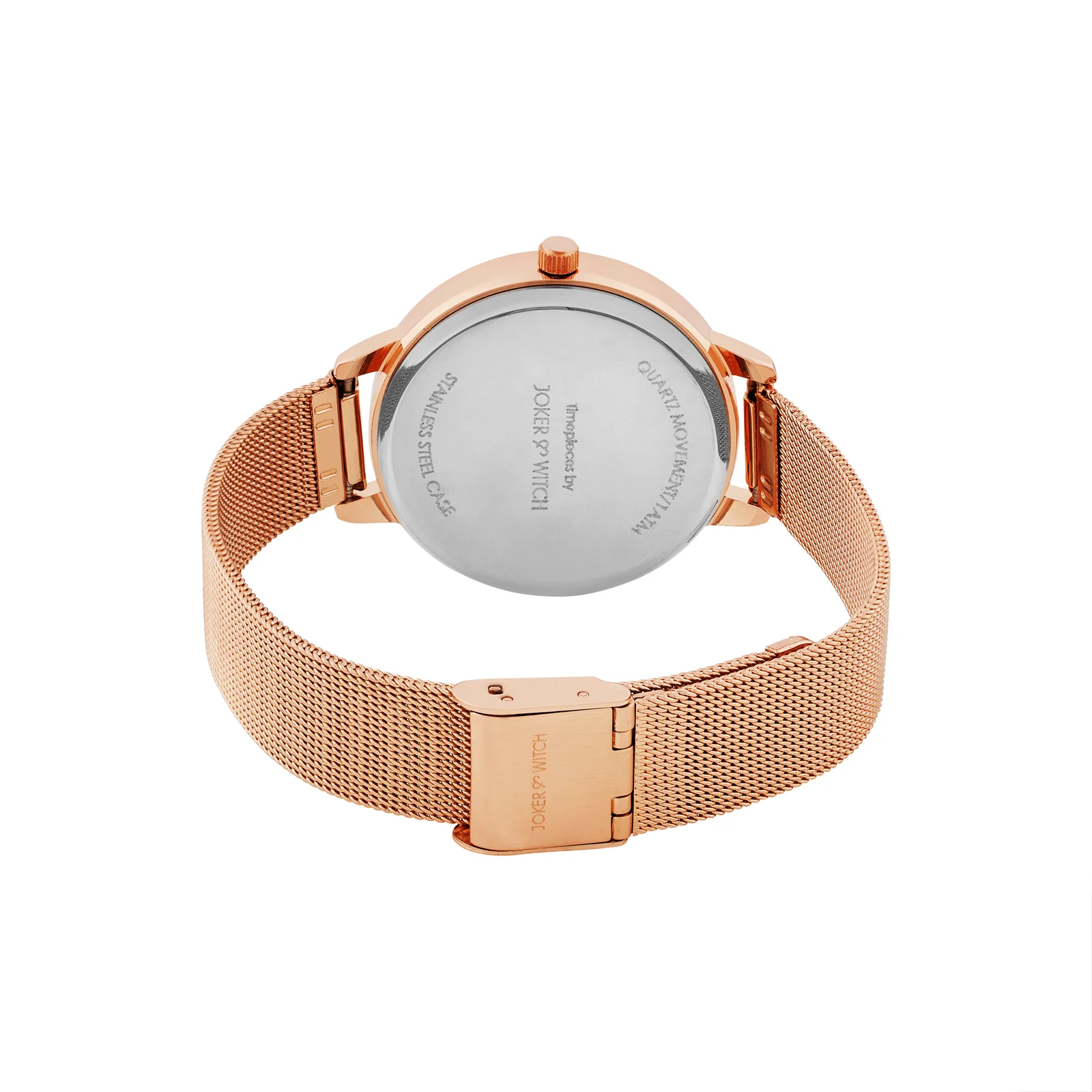 Kathy Black Medium Dial Rose Gold Mesh Strap Women's Watch - Image 6