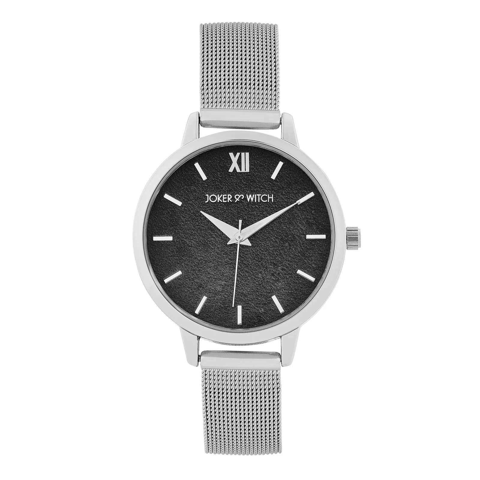 Kathy Black Medium Dial Silver Mesh Strap Women's Watch - Image 3