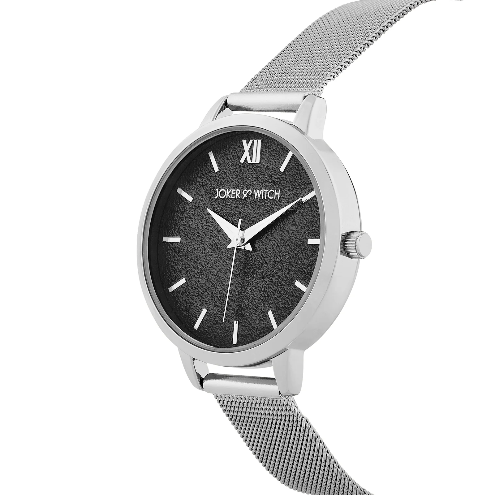Kathy Black Medium Dial Silver Mesh Strap Women's Watch - Image 4