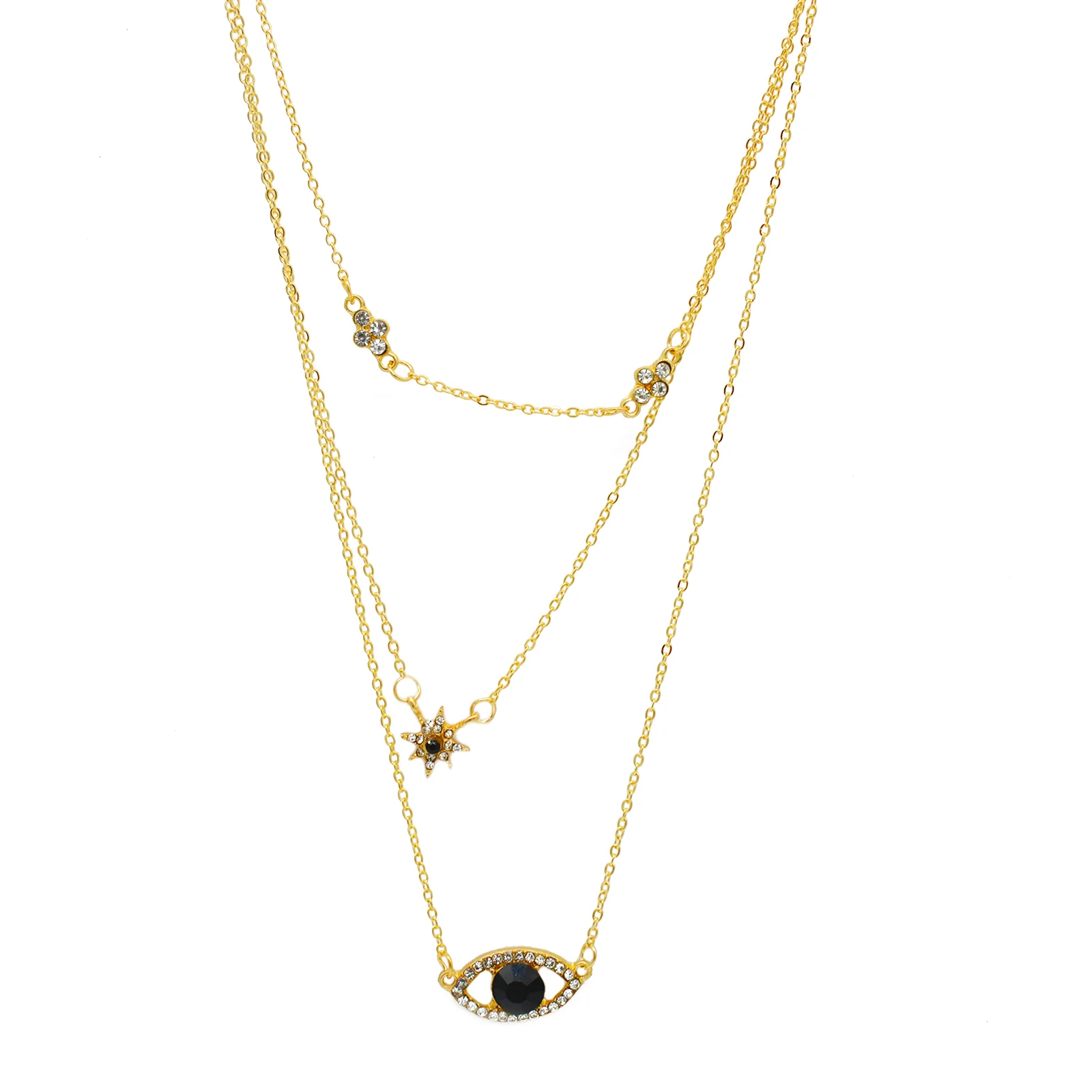 Kaylee Evil Eye Layered Necklace - Image 4