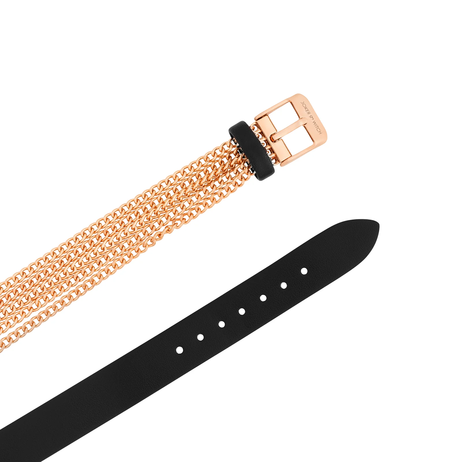 Kenny White Medium Dial Black PU-Chain Wrap Around Strap Women's Watch - Image 6