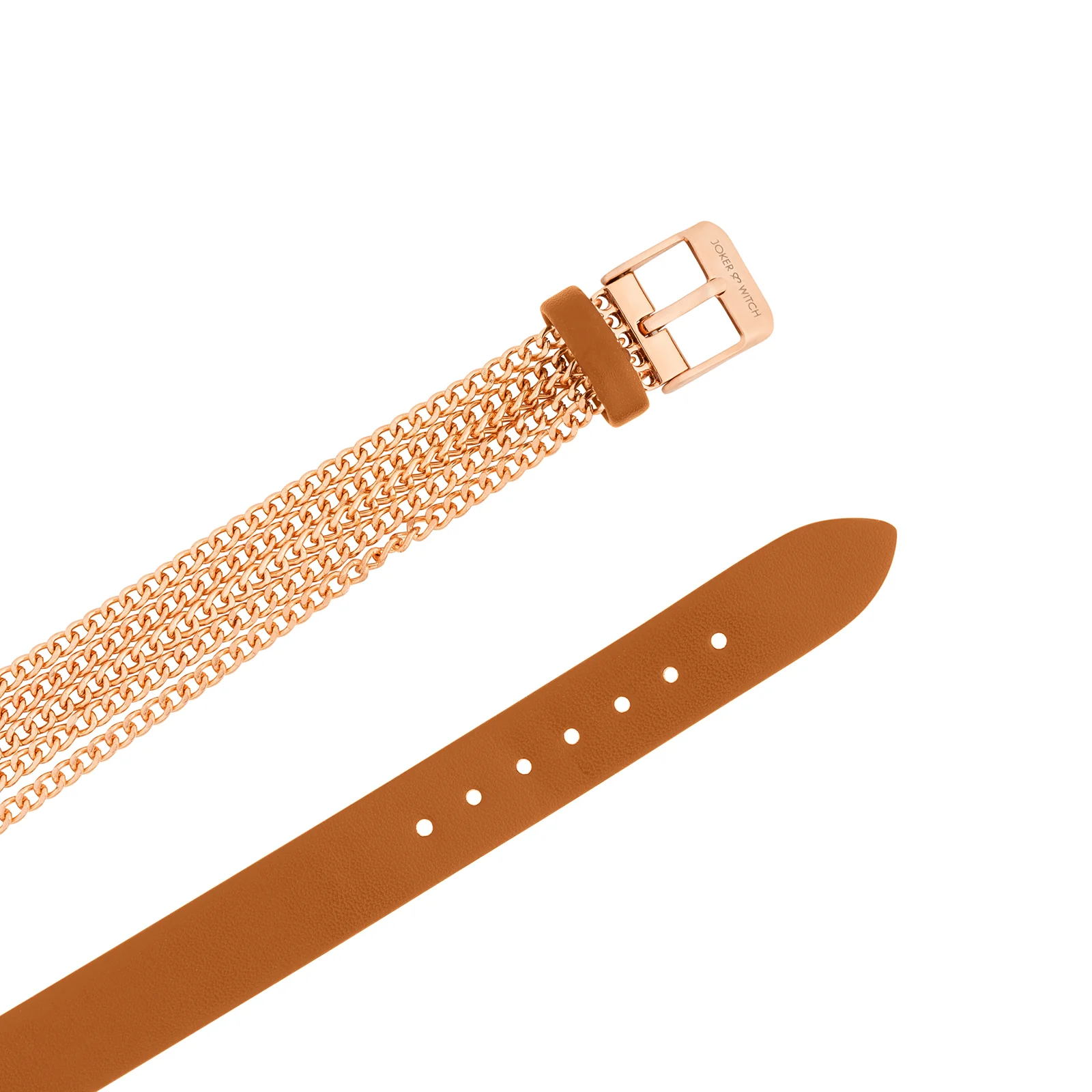 Kenny White Medium Dial Brown PU-Chain Wrap Around Strap Women's Watch - Image 6