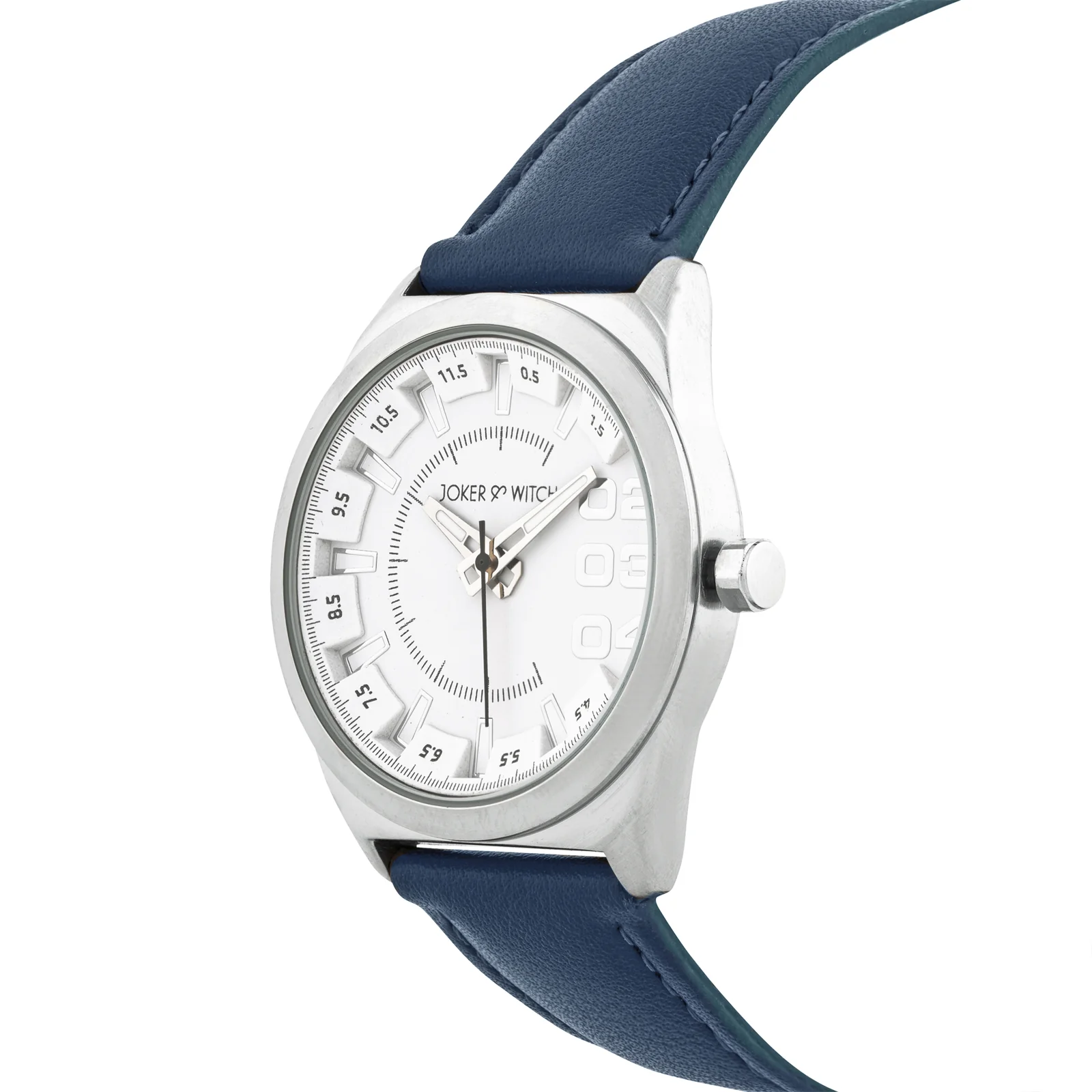 Kodiak White Large Dial Blue PU Strap Men's Watch - Image 4
