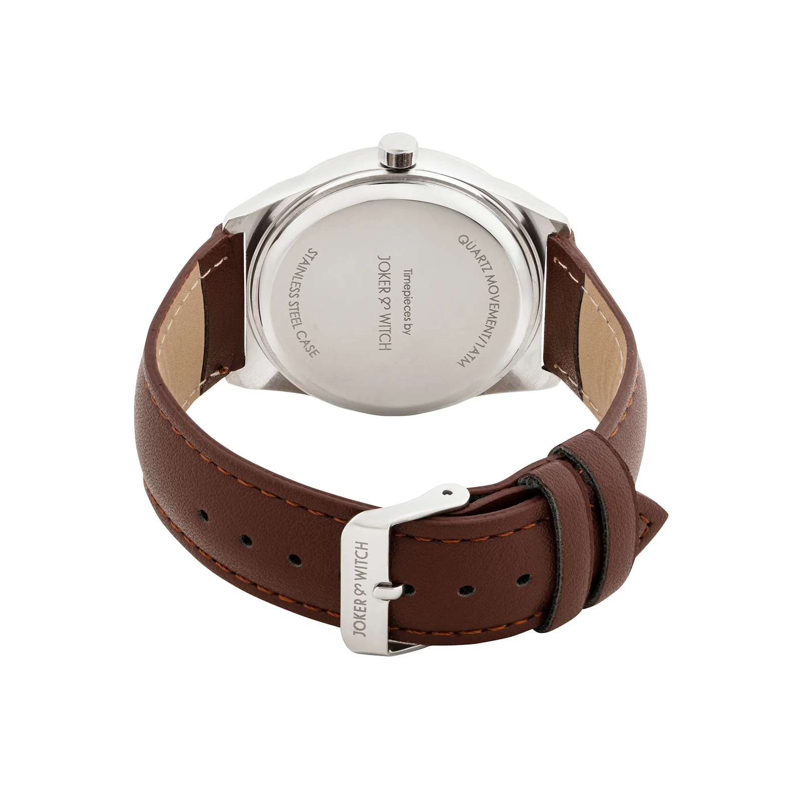 Kodiak Grey Large Dial Brown PU Strap Men's Watch - Image 6