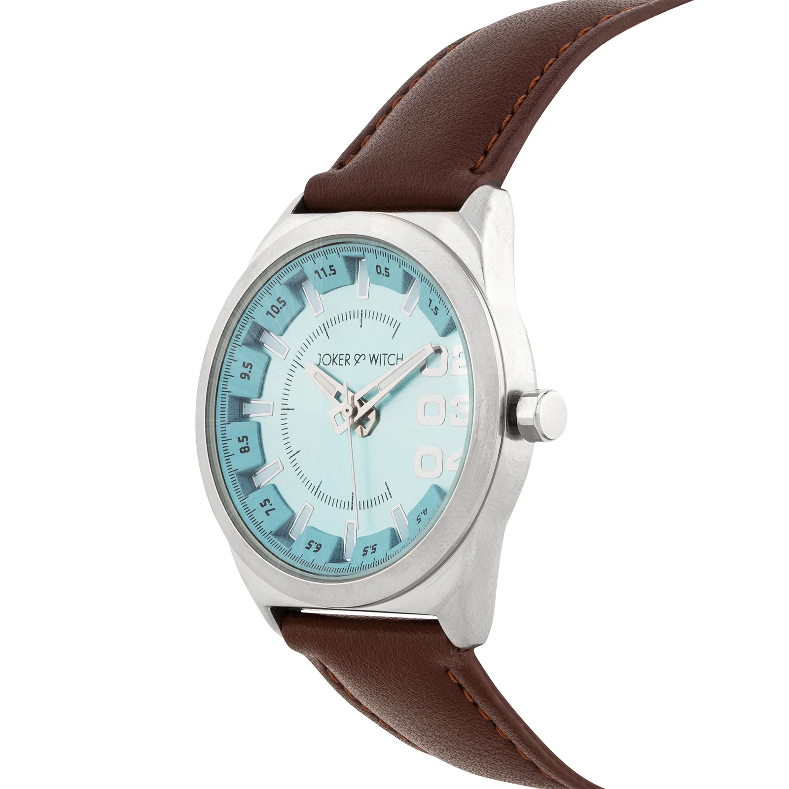 Kodiak Blue Large Dial Brown PU Strap Men's Watch - Image 4