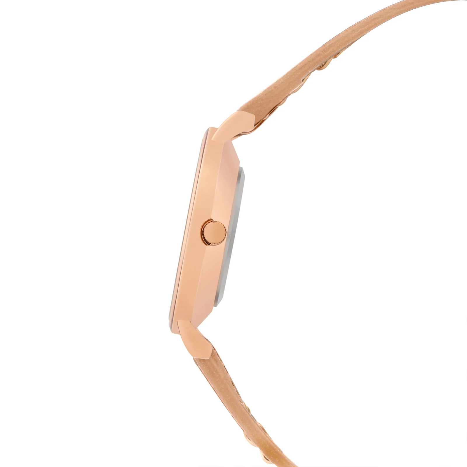 Kristina White Medium Dial Beige PU-Chain Strap Women's Watch - Image 5