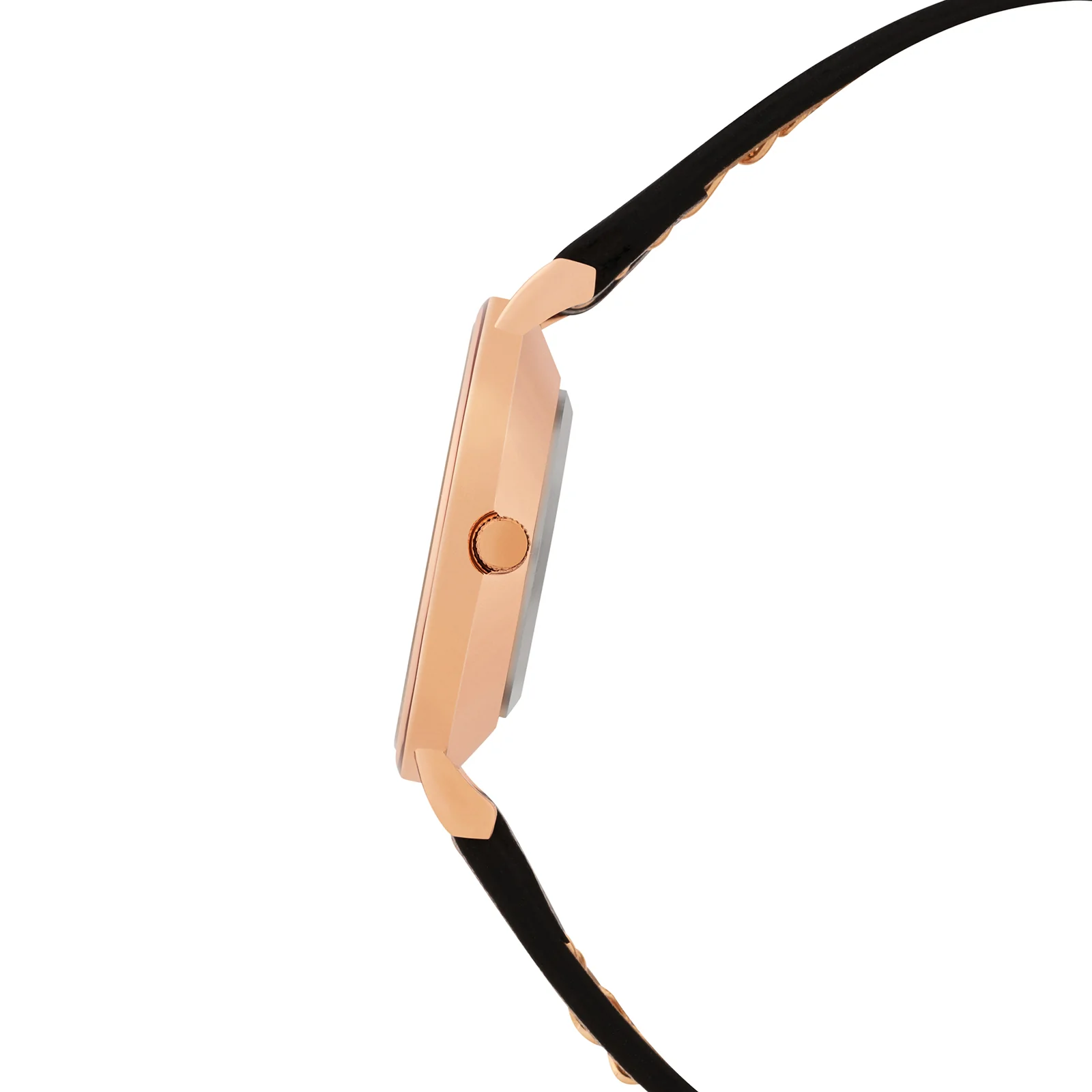 Kristina White Medium Dial Black PU-Chain Strap Women's Watch - Image 5