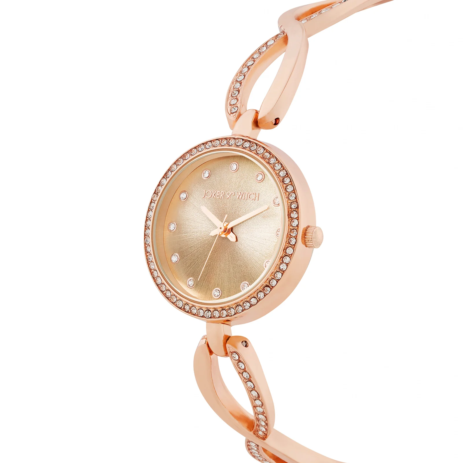 Noella Rose Gold Small Rhinestone Dial Bracelet Strap Women's Watch - Image 4