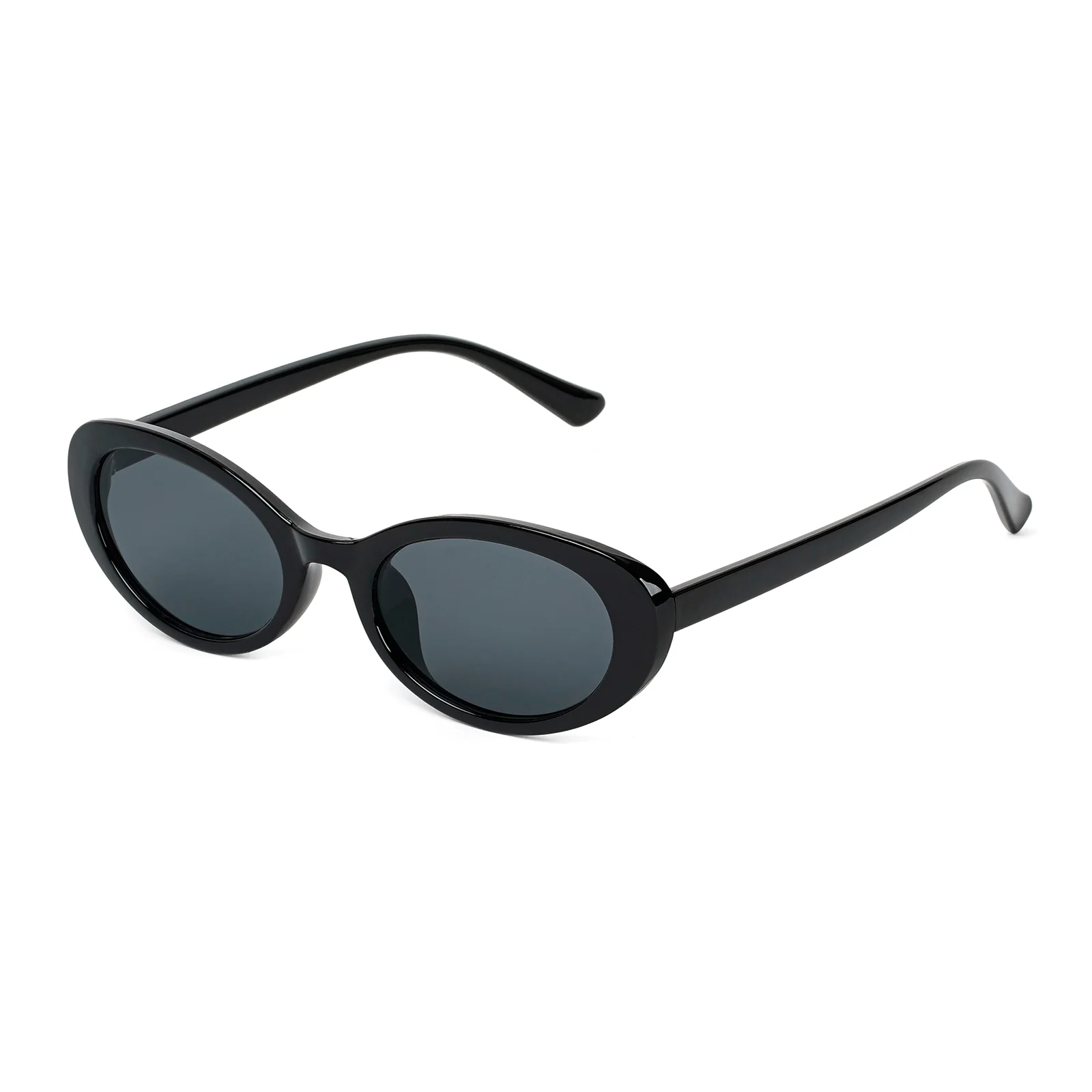 Kyoko Oval Black Sunglasses - Image 4