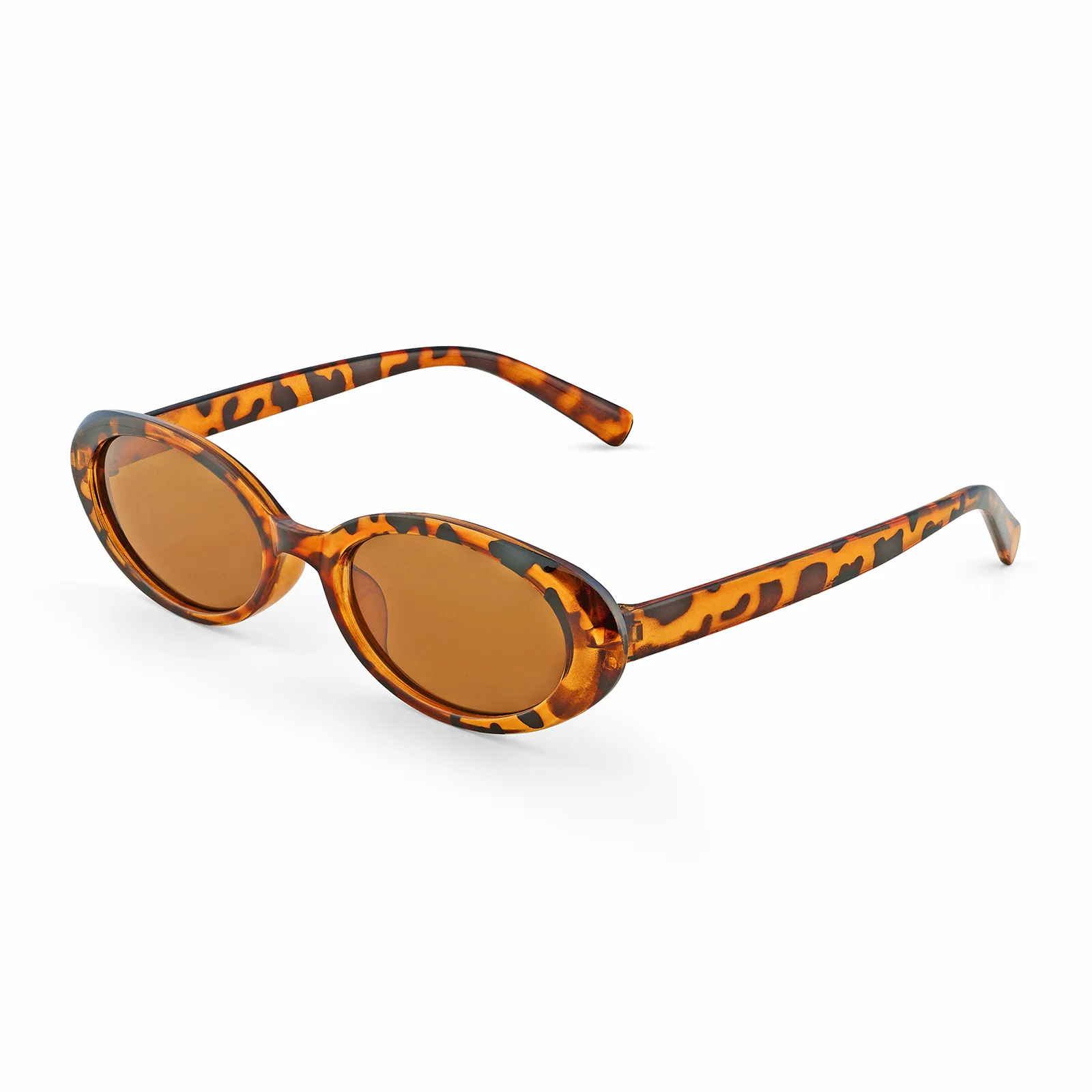 Kyoko Oval Leopard Print Sunglasses - Image 5