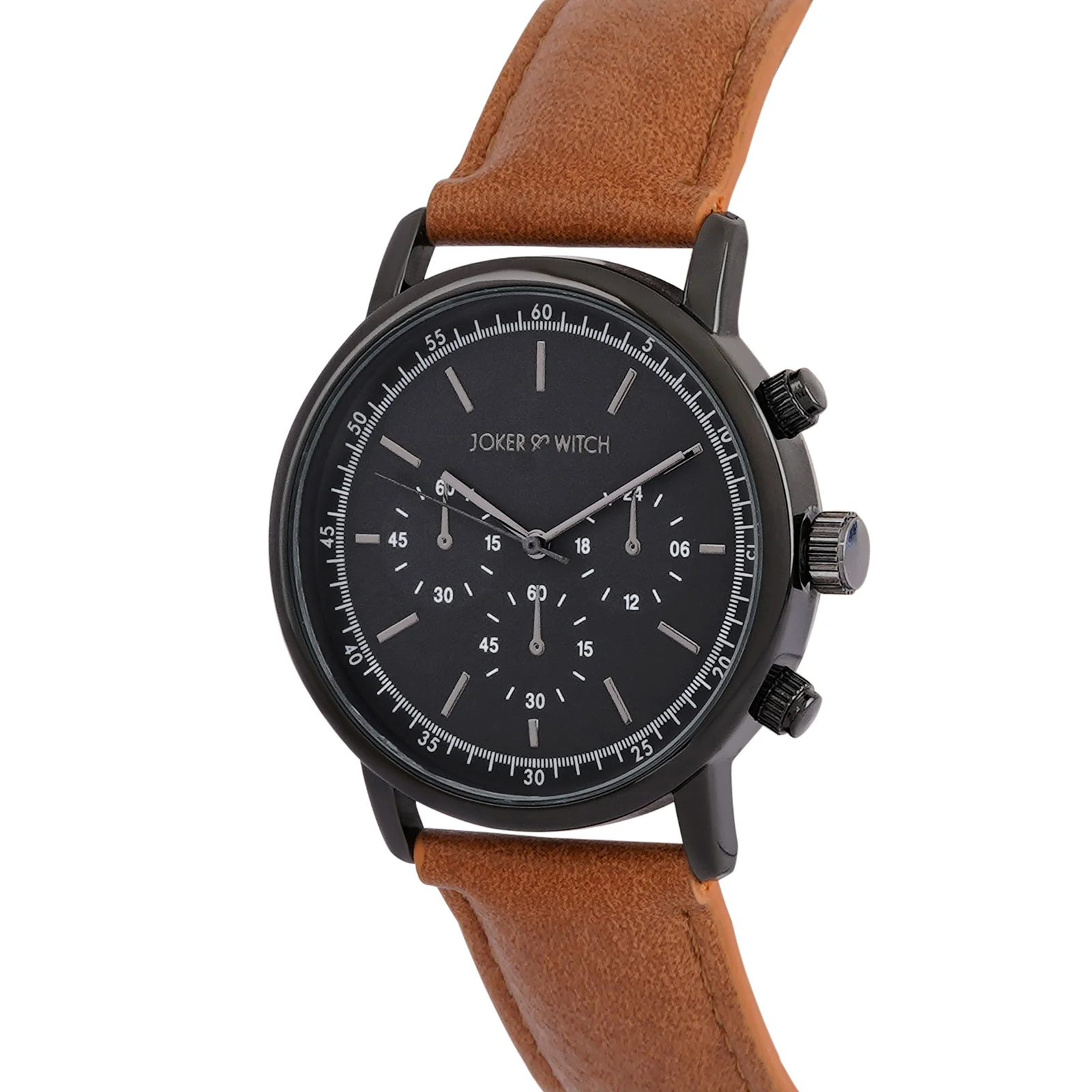 Laanda Grey Large Dial Brown PU Strap Men's Watch - Image 4