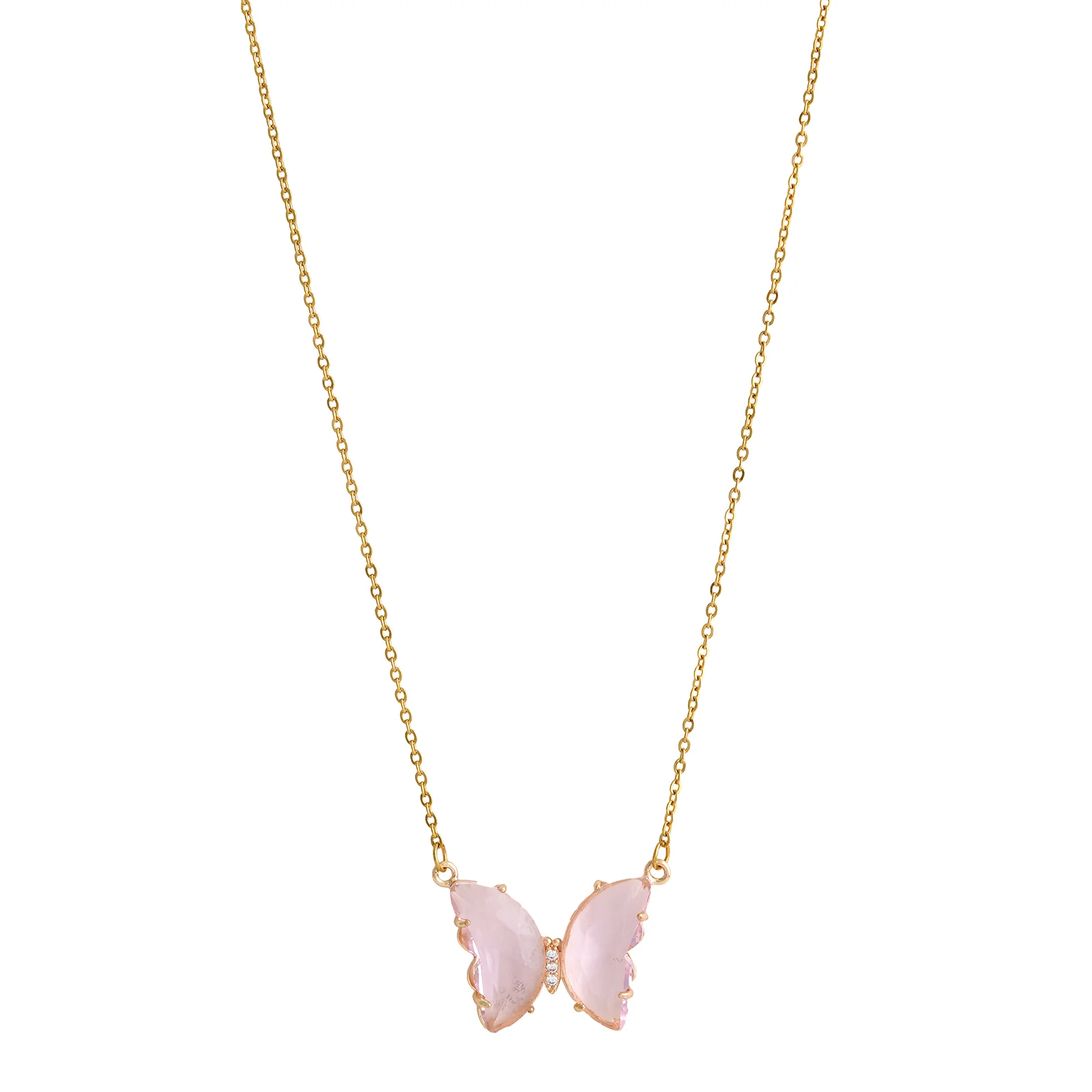 Lainey Pink Butterfly Necklace - Image 4