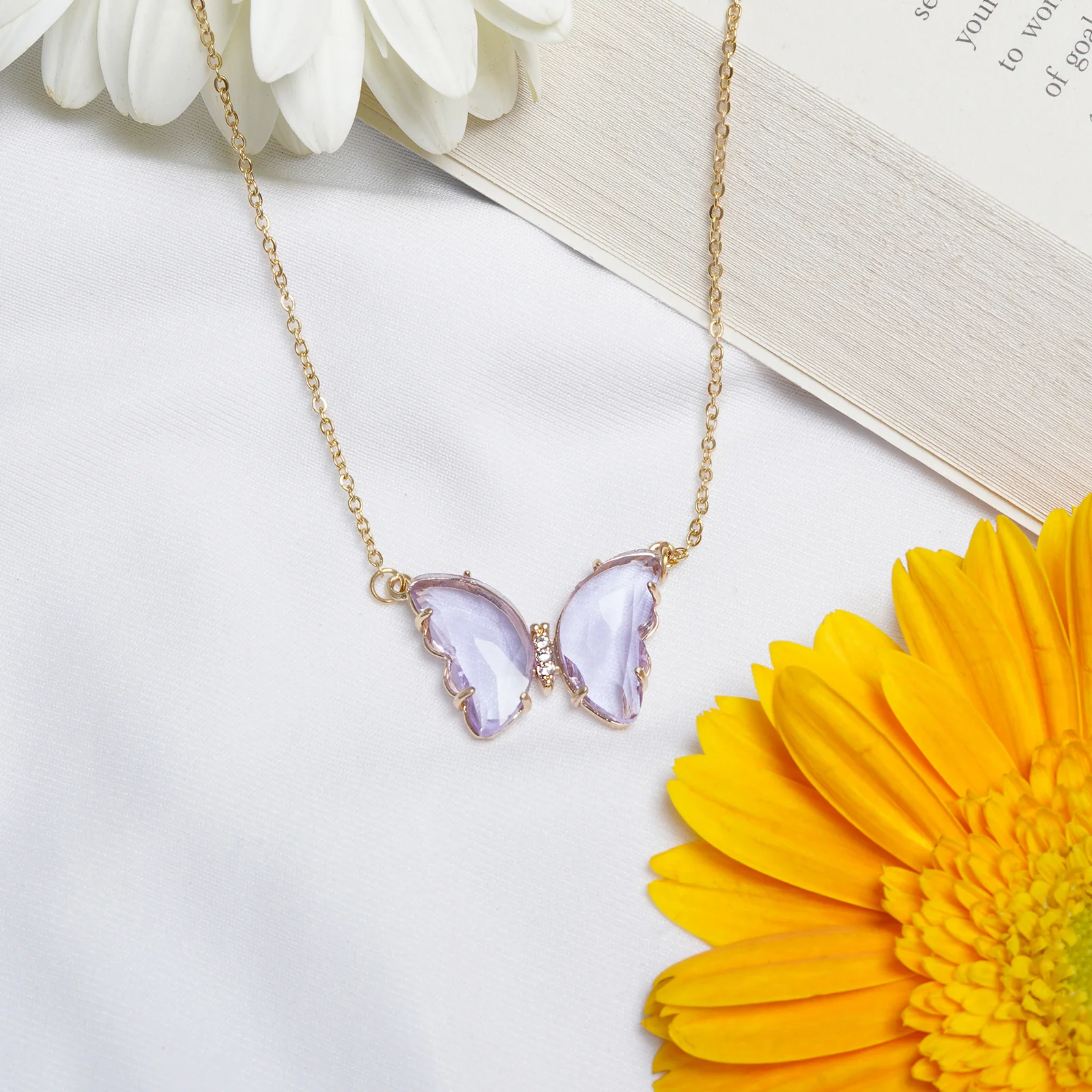 Lainey Purple Butterfly Necklace - Image 2