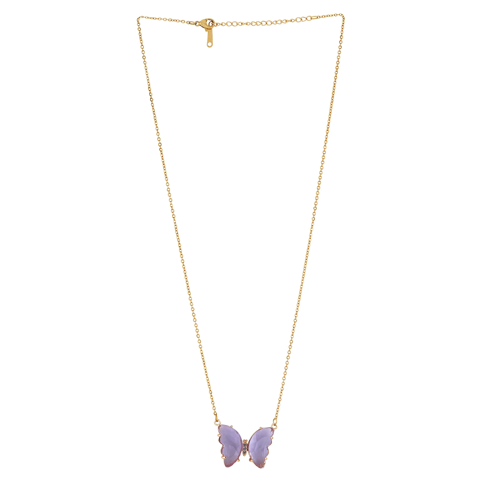 Lainey Purple Butterfly Necklace - Image 3