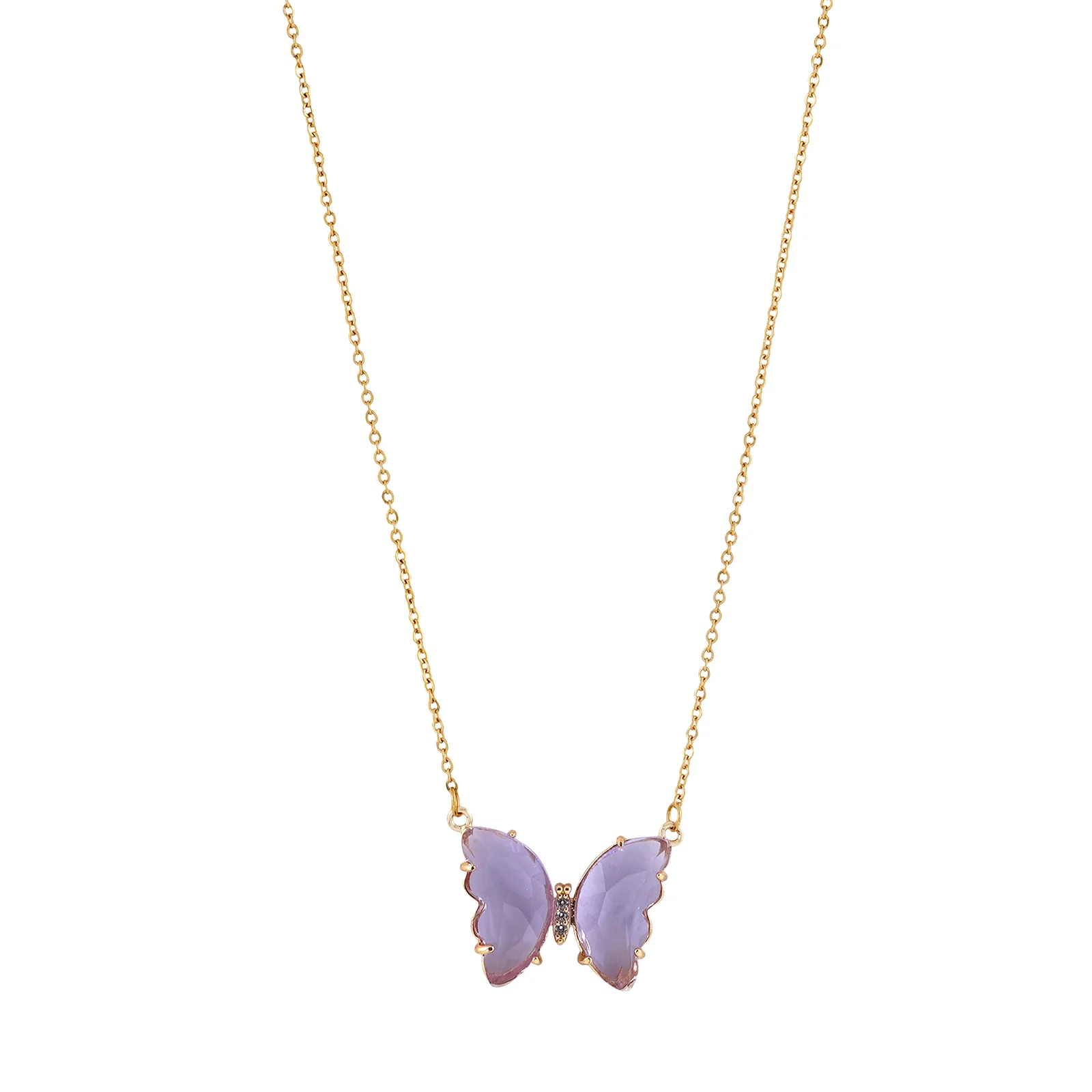 Lainey Purple Butterfly Necklace - Image 4