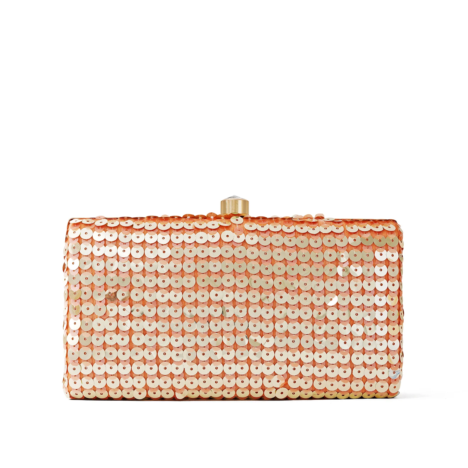 Laira Peach Sequin Clutch - Image 4
