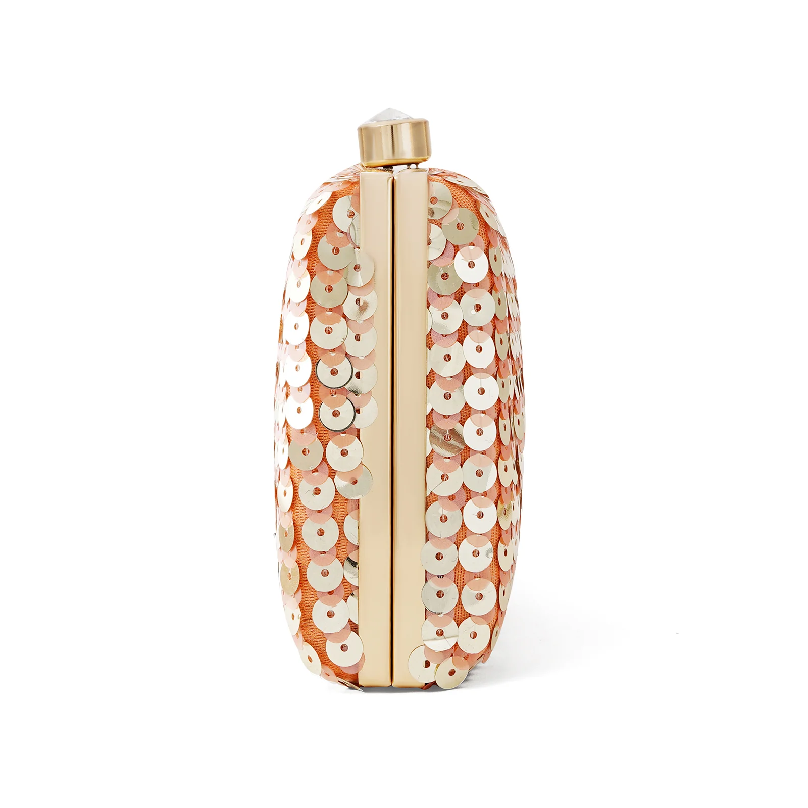 Laira Peach Sequin Clutch - Image 6