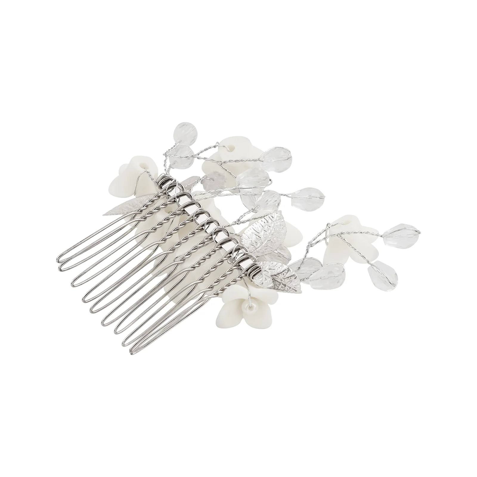 Lalea White Floral Hairpin - Image 5