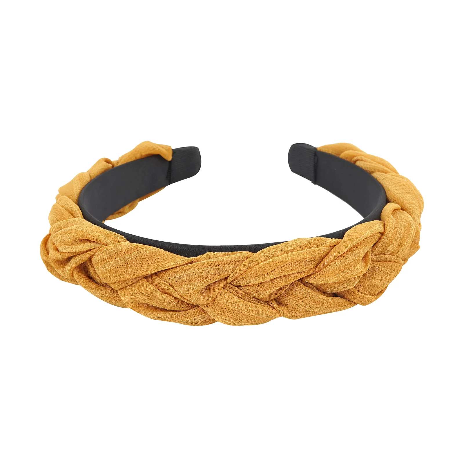Lassie Braided Mustard Yellow Hairband - Image 3