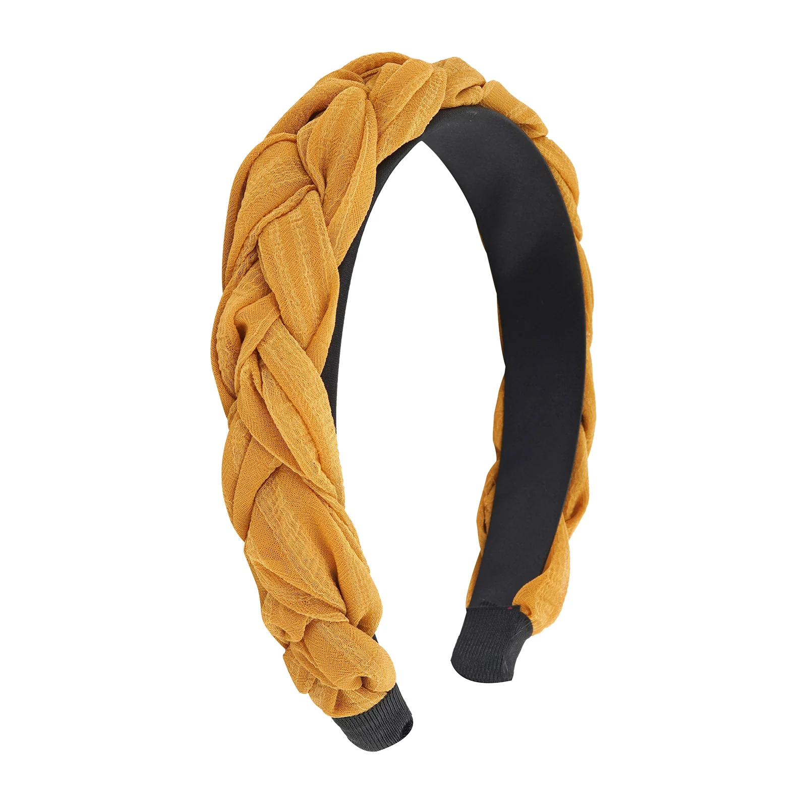 Lassie Braided Mustard Yellow Hairband - Image 4