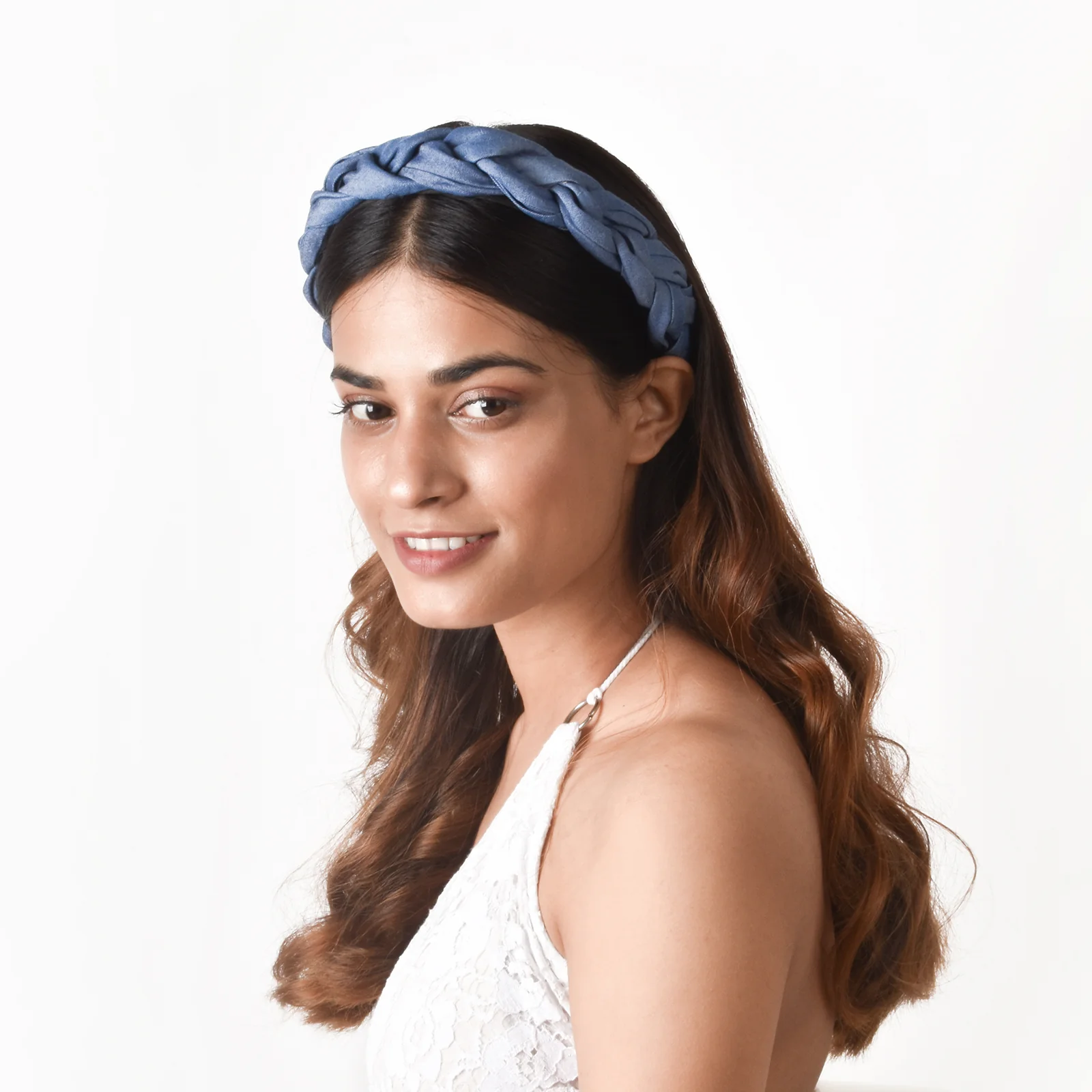 Lassie Braided Navy Blue Hairband - Image 2