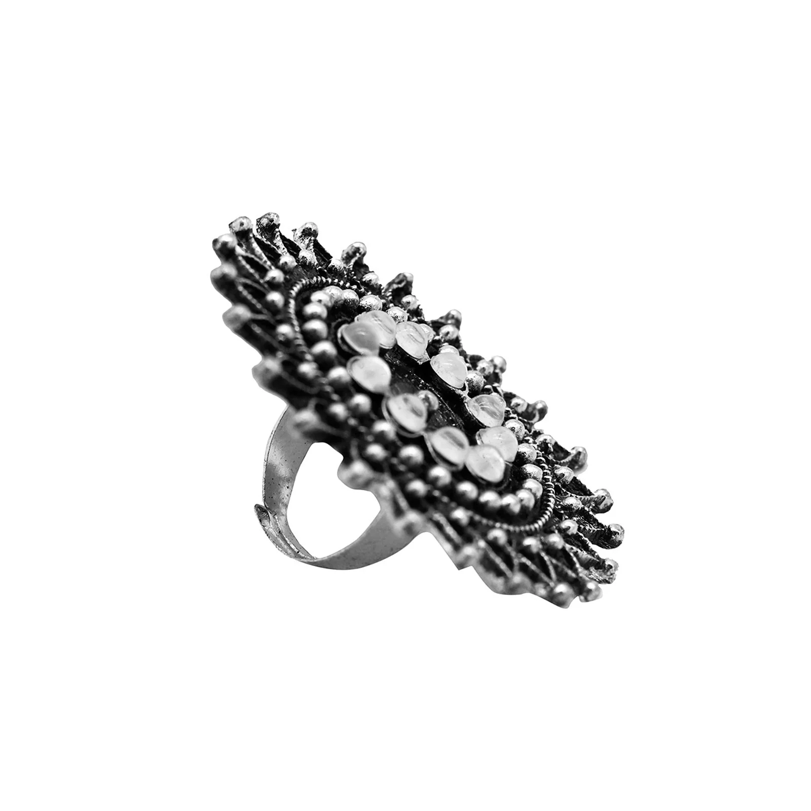 Lavanya Silver Oxidized Ring - Image 4