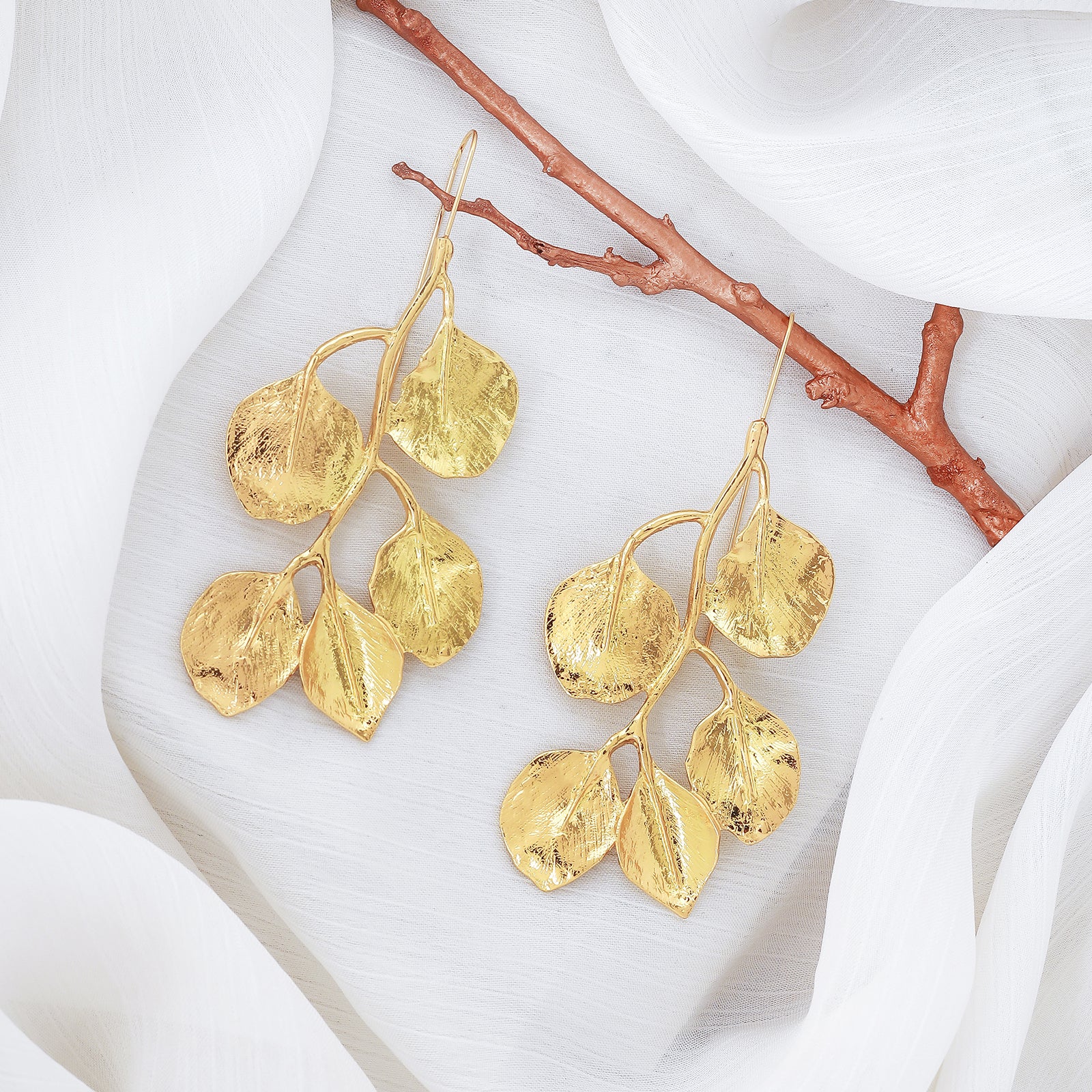 Leda Gold Earrings - Image 2