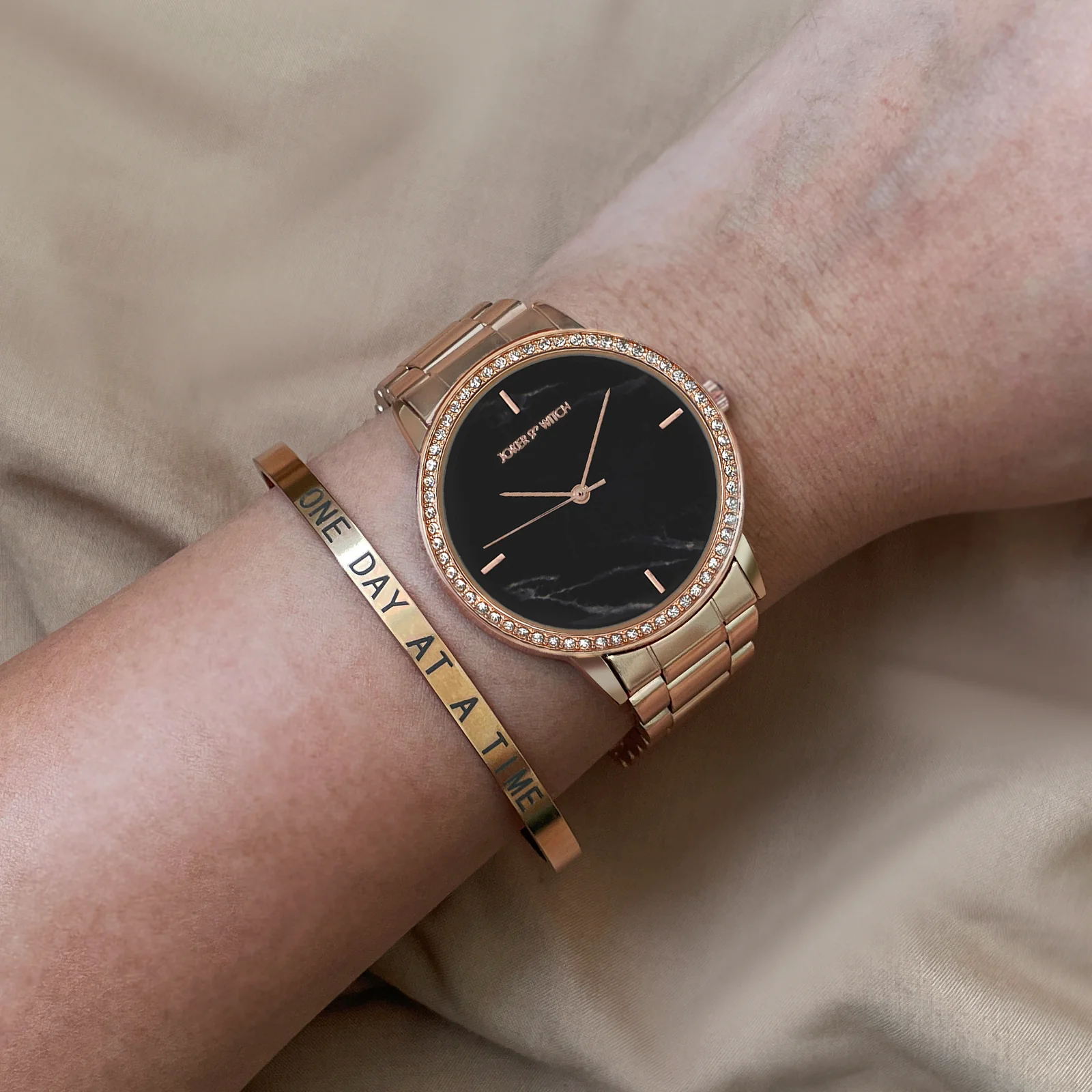 Leela Rosegold Watch Bracelet Stack - Image 2
