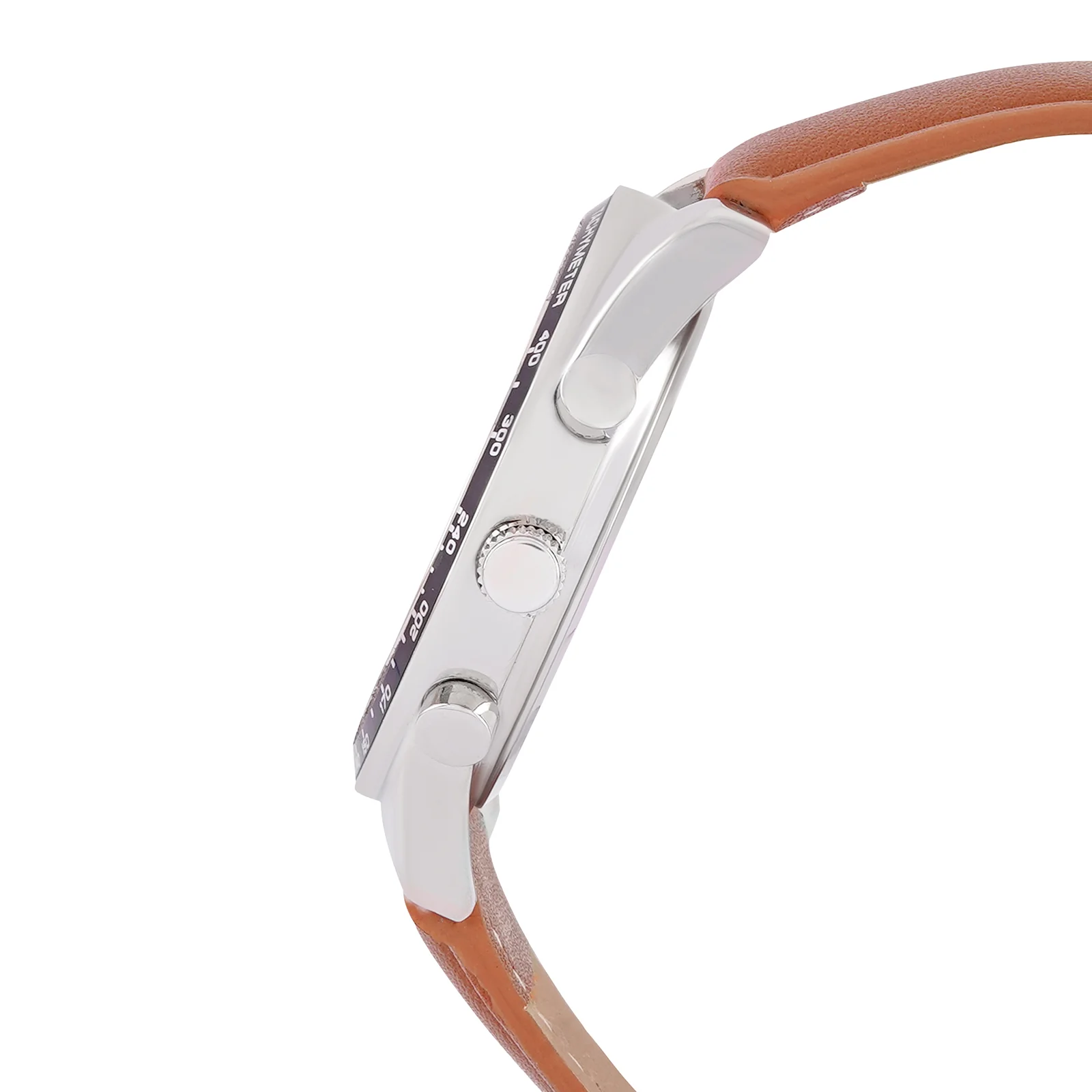 Legolas Grey XLarge Dial Tan PU Strap Men's Watch - Image 5