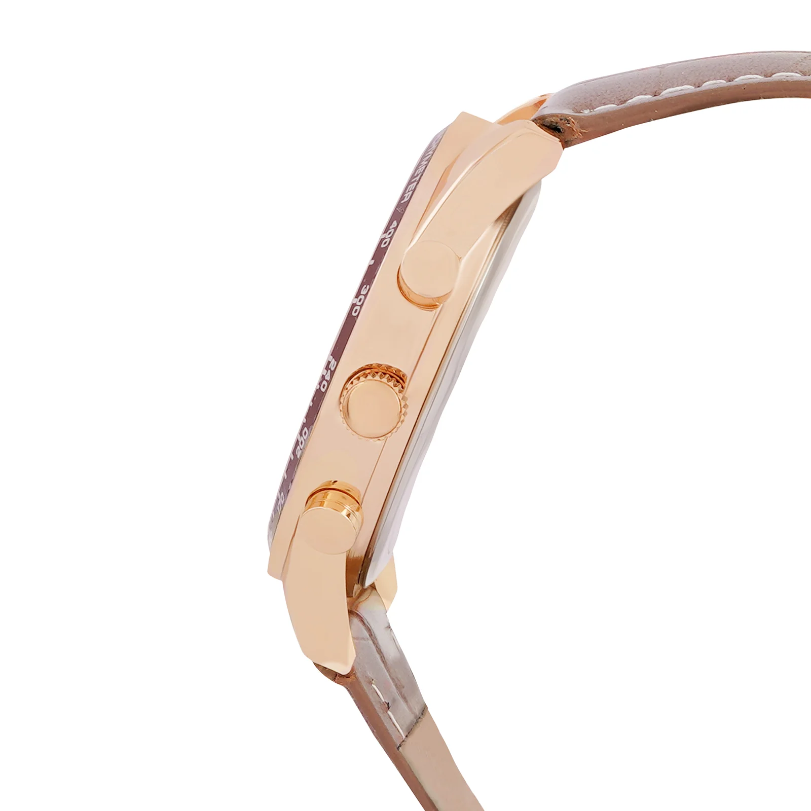 Legolas Beige XLarge Dial Mink PU Strap Men's Watch - Image 5