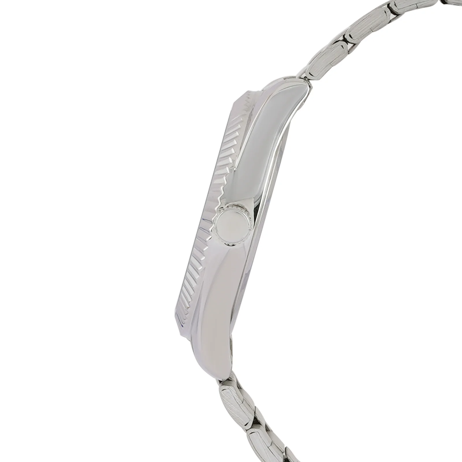 Leigh Blue Large Dial Silver Linked Chain Strap Men's Watch - Image 4